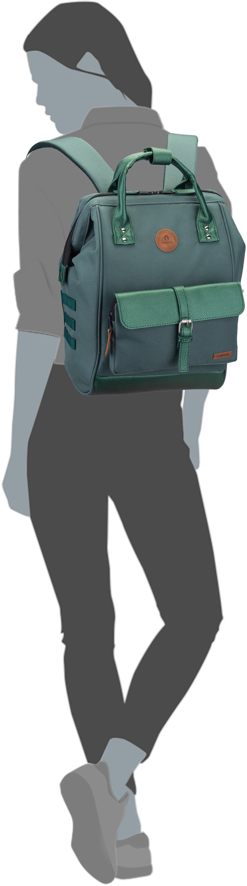 Cabaia Adventurer Hiker Oxford Medium Leon Sac a dos – Vue Silhouette