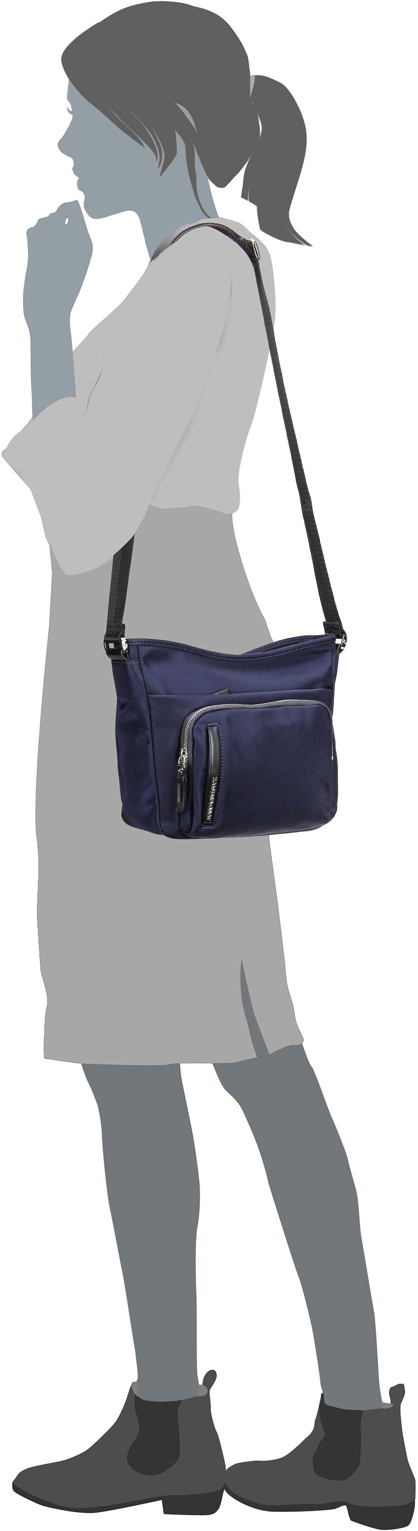 Mandarina Duck Hunter VCT45 Eclipse Bolso bandolera – Vista Silueta