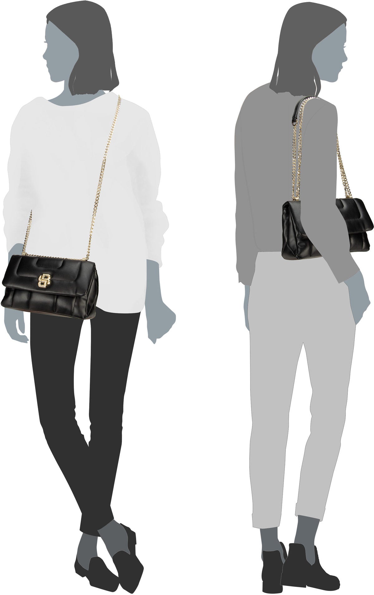 BOSS B Icon 50523348 Black Bolso bandolera – Vista Silueta
