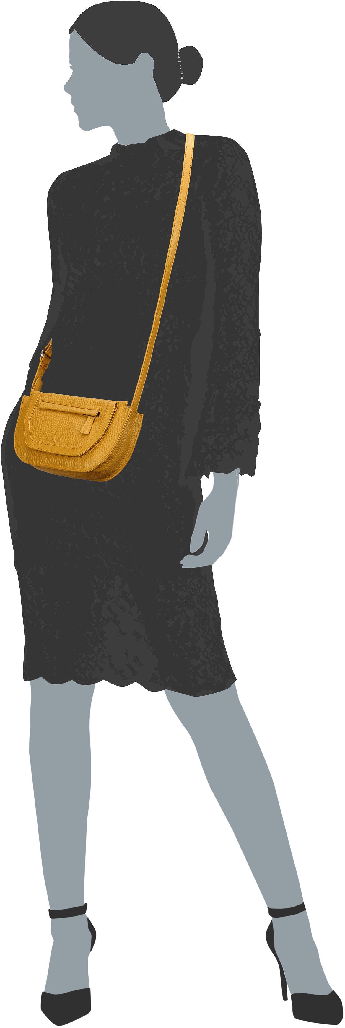 Voi Hirsch Marina Mango Borsa a tracolla – Vista Silhouette