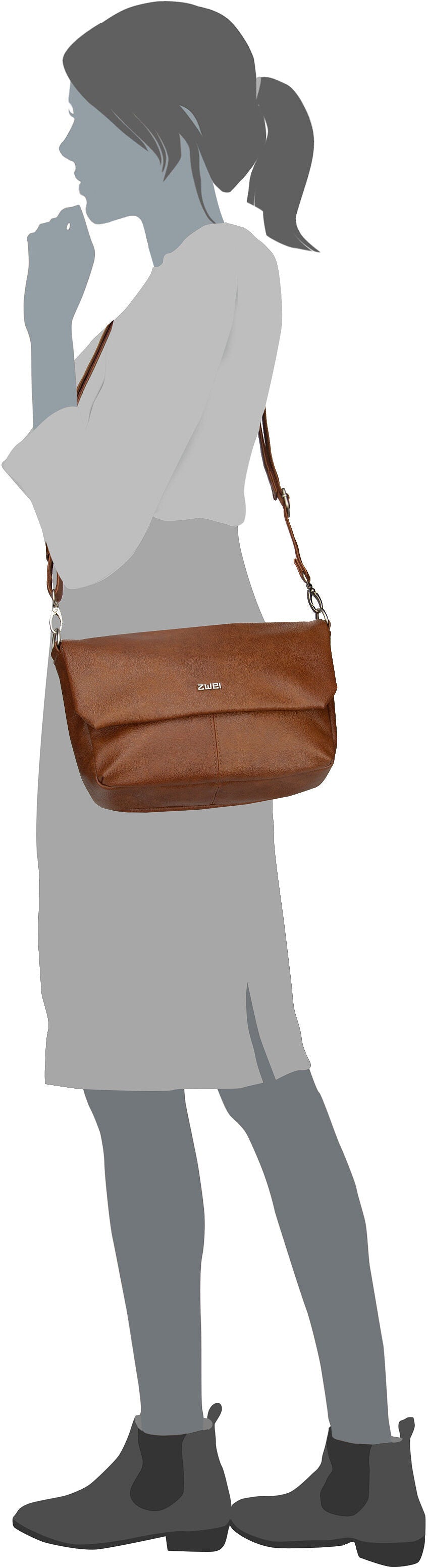 zwei Mademoiselle M60 Sage Sac à bandoulière – Vue Silhouette