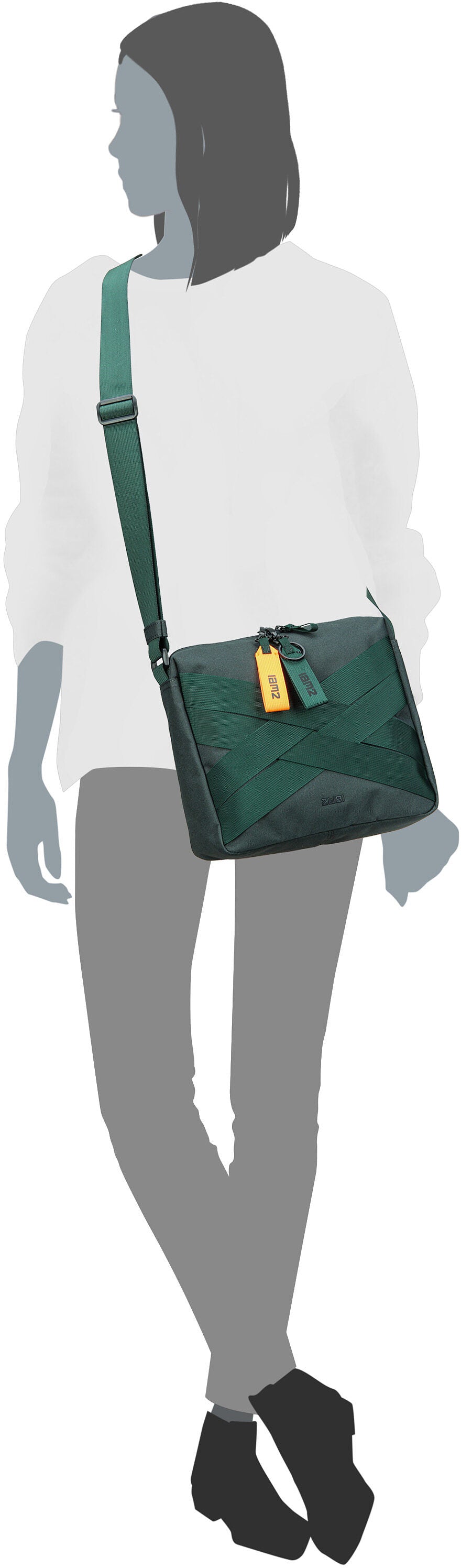 zwei Alex AL100 Stone Borsa a tracolla – Vista Silhouette
