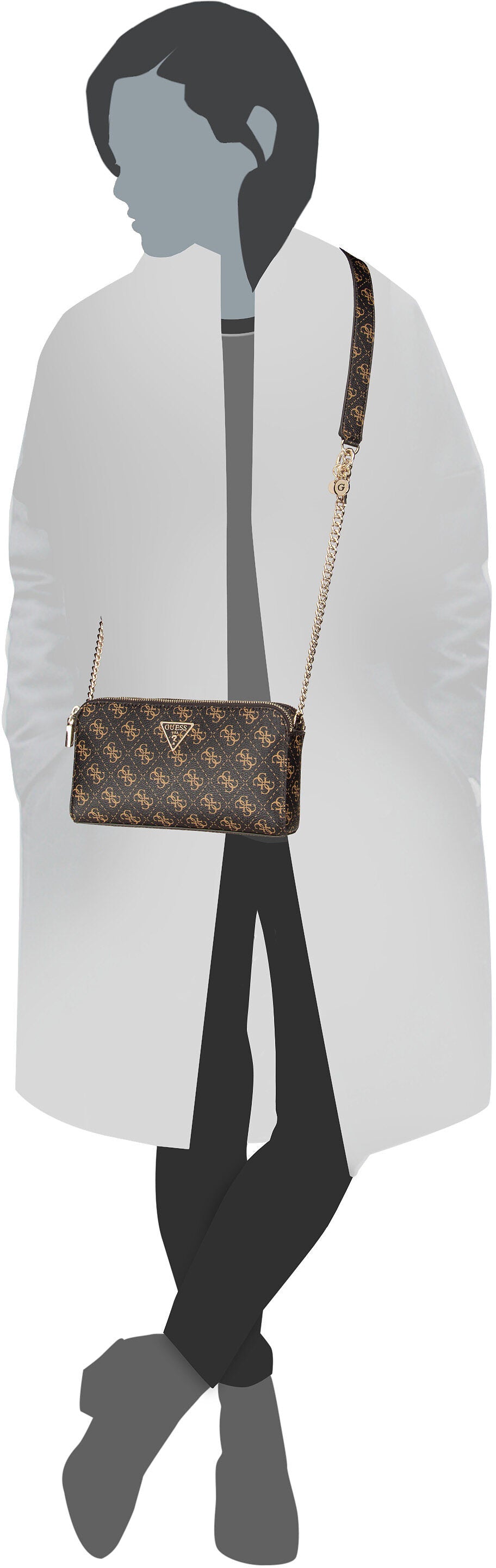 Guess Eco Erica EQ51012 Cream Sac de soirée – Vue Silhouette