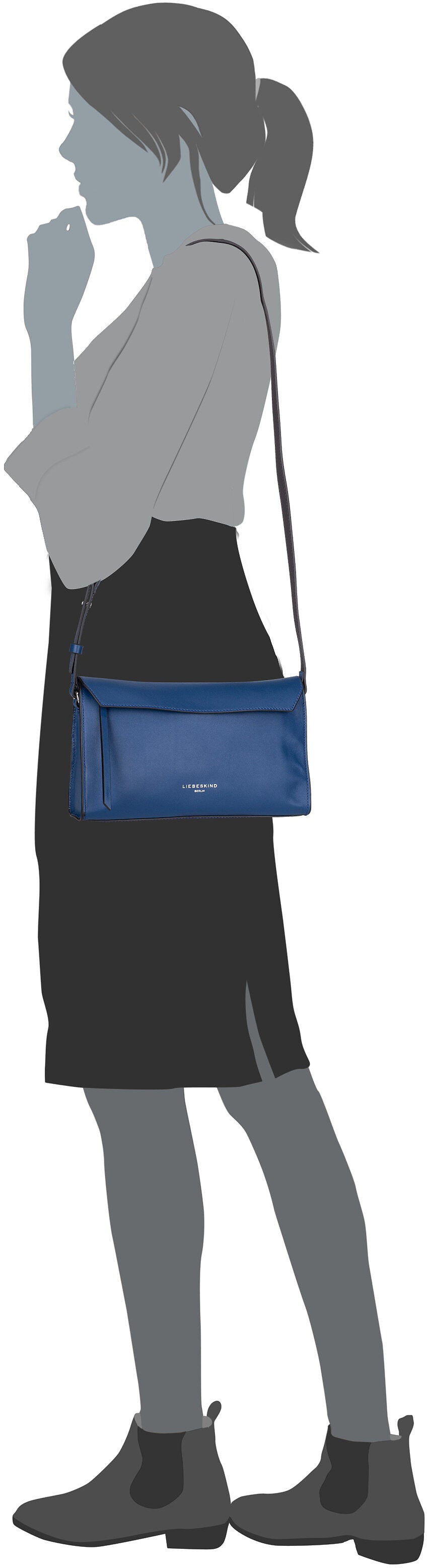 Liebeskind Berlin Lora 2151991 Berlin Blue Bolso bandolera – Vista Silueta
