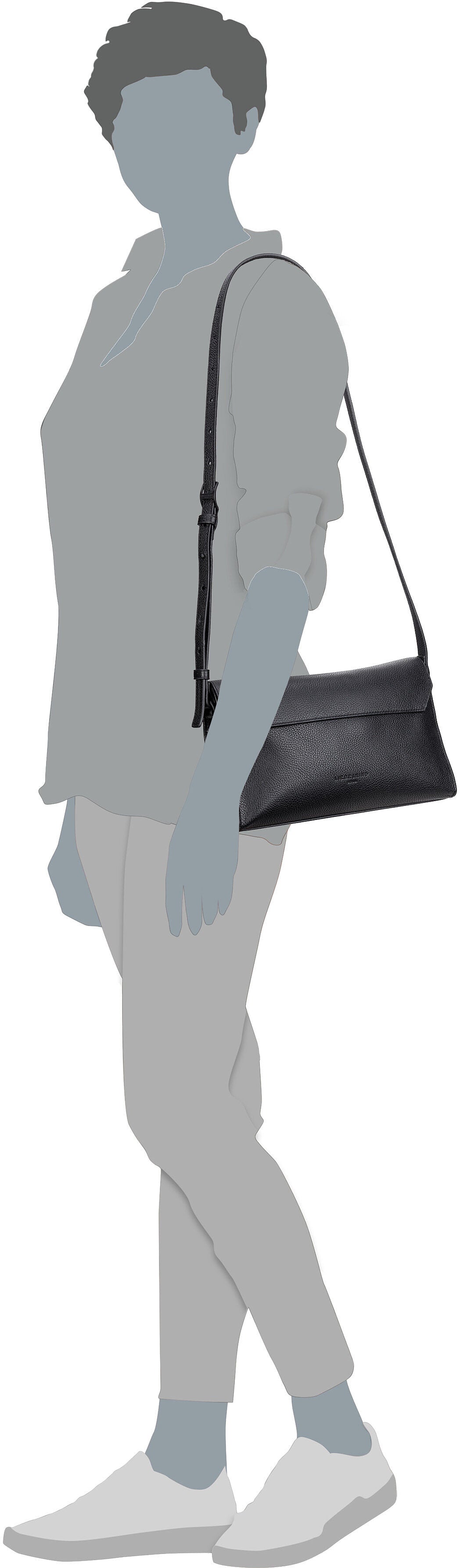 Liebeskind Berlin Lora 2152003 Black Borsa a tracolla – Vista Silhouette