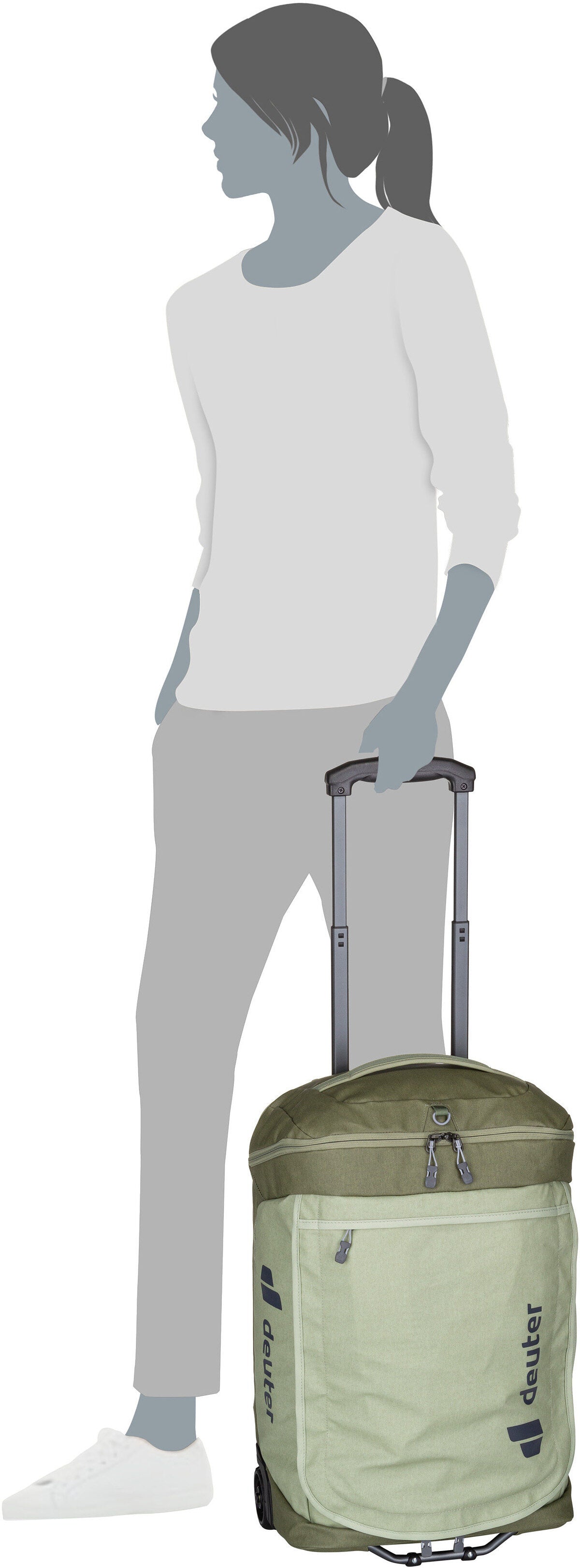 Deuter Duffel Pro Movo 36 Mineral/grove Sac de voyage – Vue Silhouette