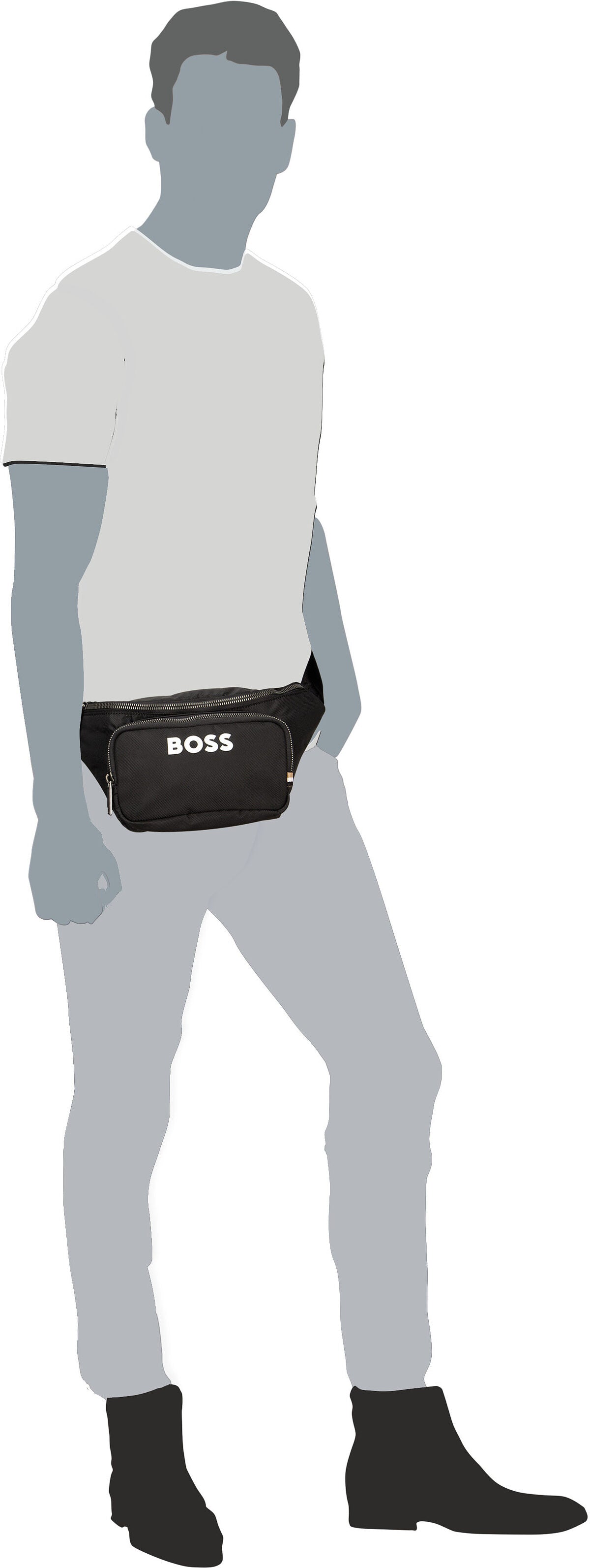 BOSS Catch 3.0 50511938 Black Heuptasje – Silhouetweergave