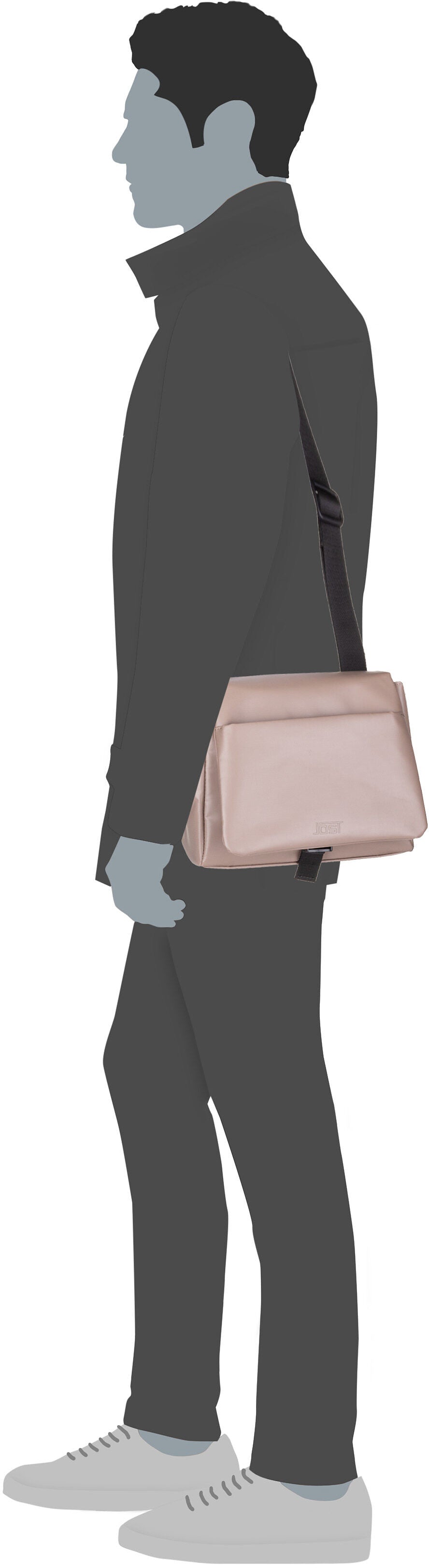 Jost Tolja 4228 Navy Crossbody Bag – Silhouette View