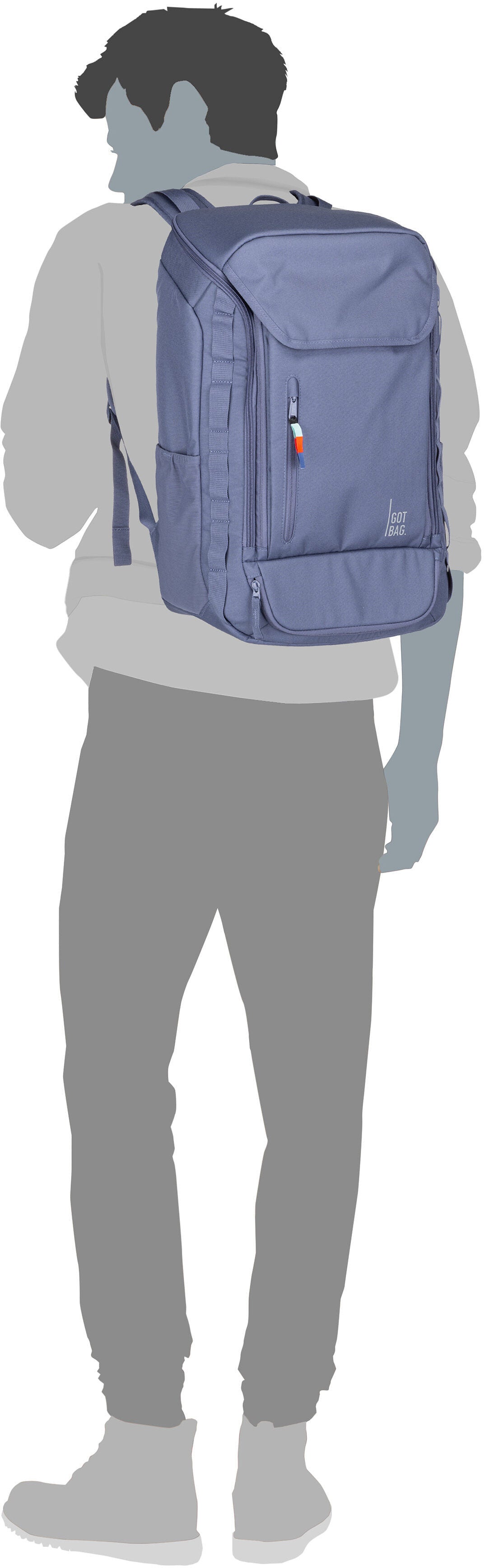 GOT BAG Pro Pack Travel Scallop Reisrugzak – Silhouetweergave
