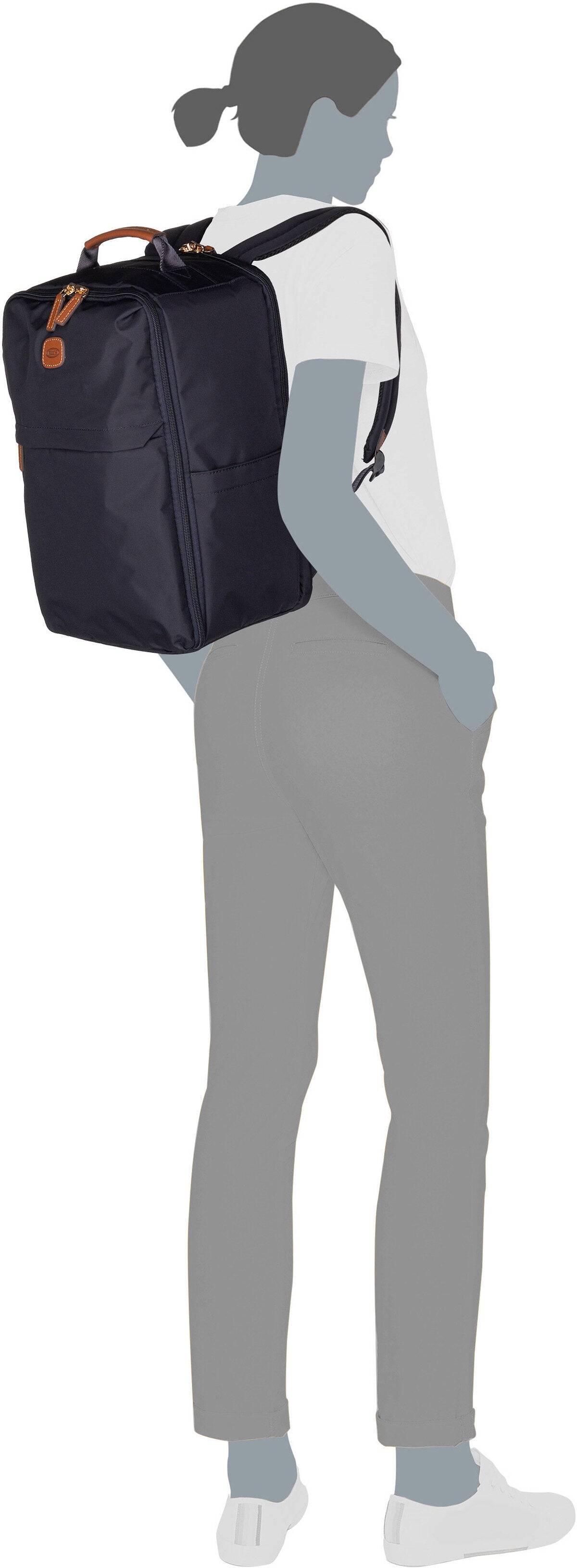 Bric's X-Travel Underseat BP 45061 Ozean Reisrugzak – Silhouetweergave
