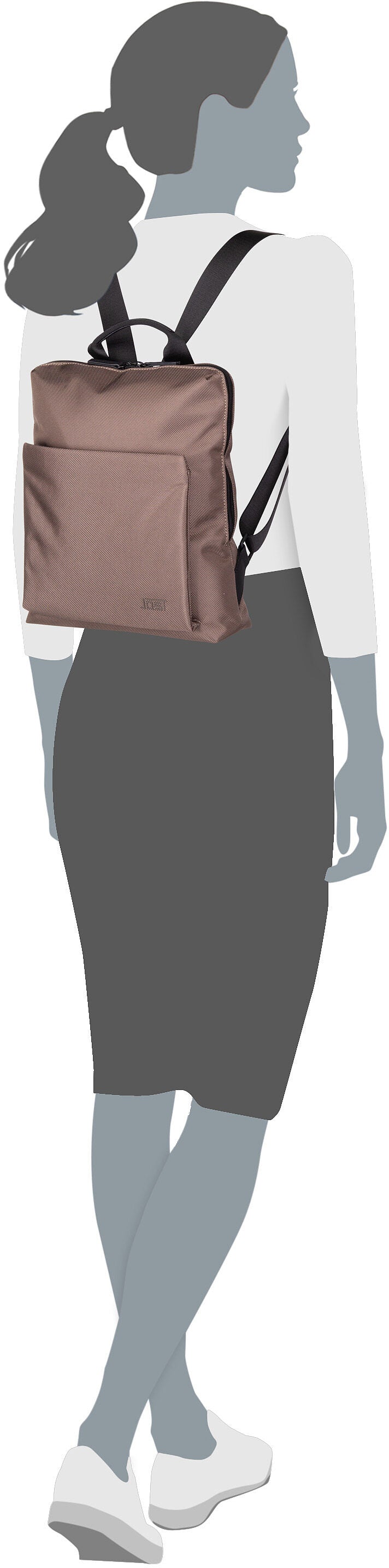 Jost Balling DP 4018 Taupe Sac a dos – Vue Silhouette