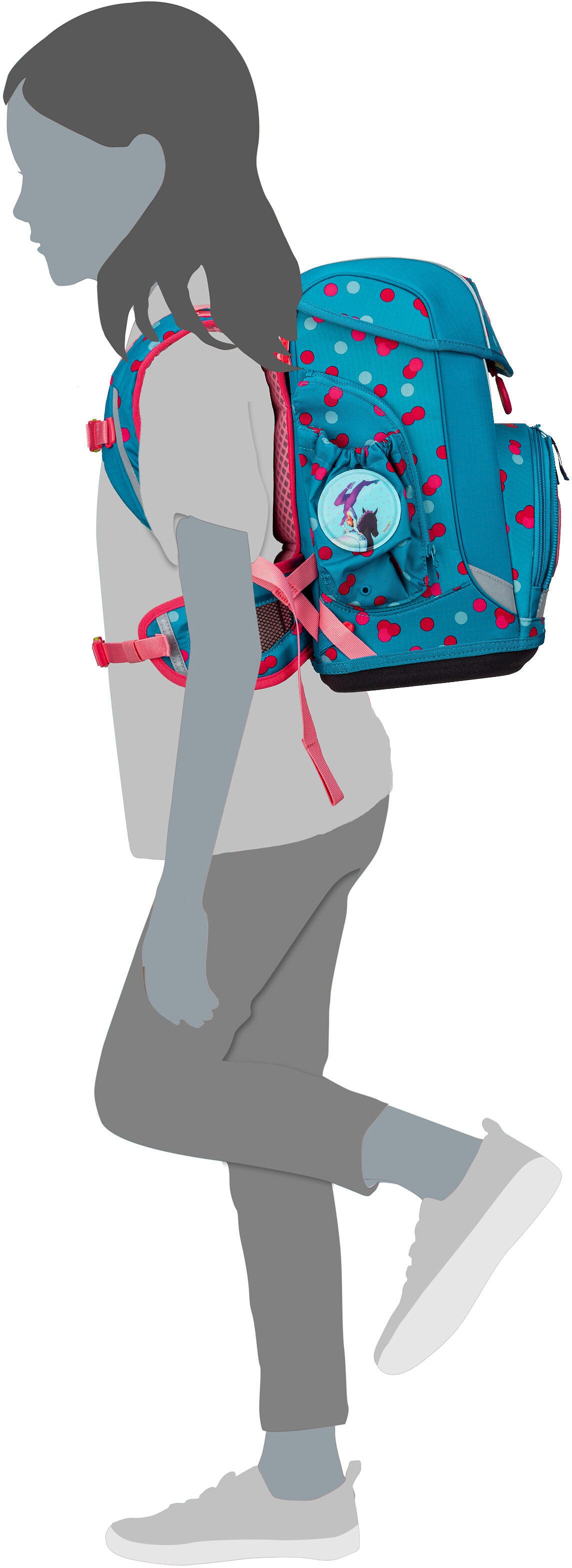 ergobag cubo light Set TaekBärdo School Bag – Silhouette View