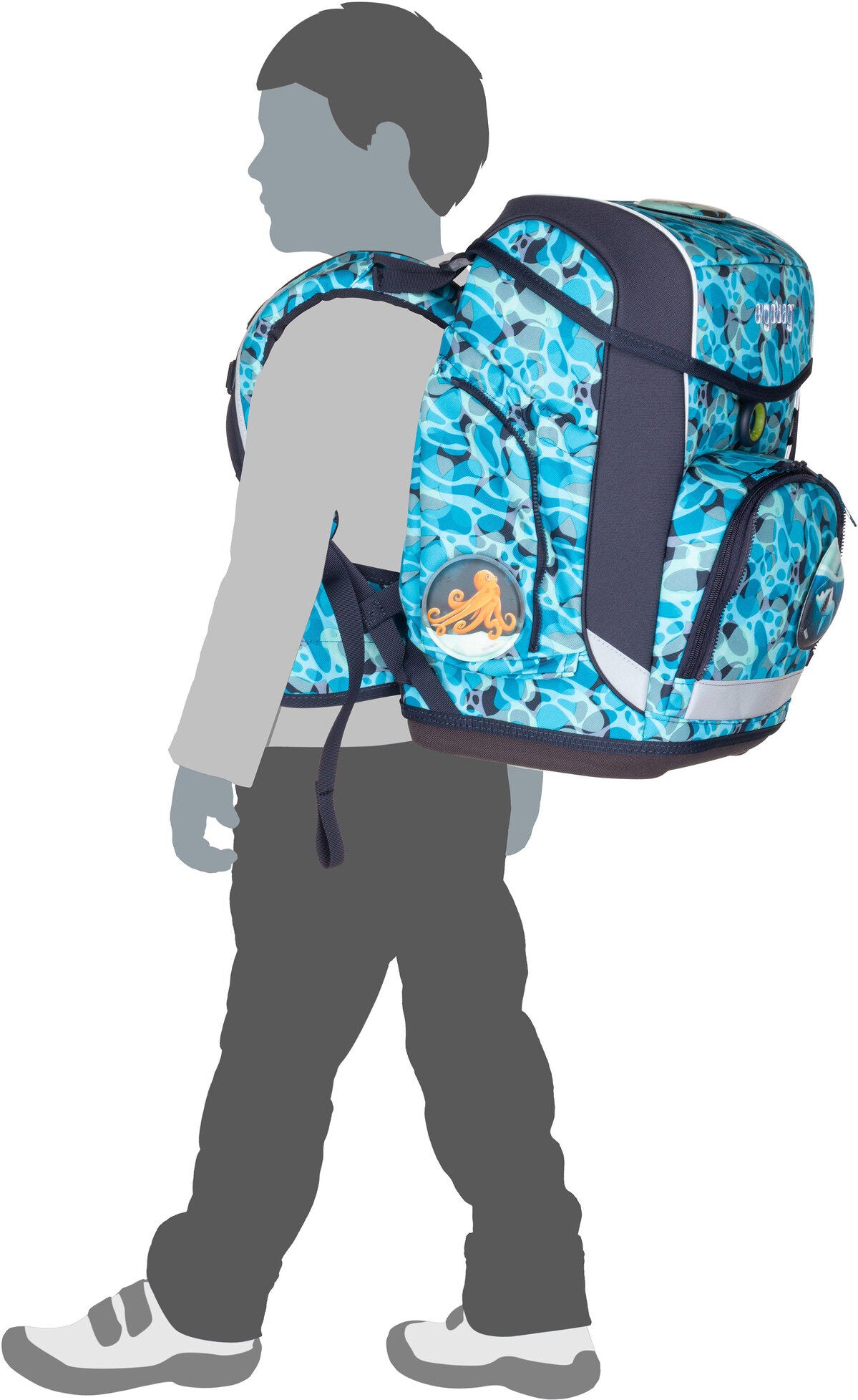 ergobag cubo Set ECO AbtauchBär School Bag – Silhouette View