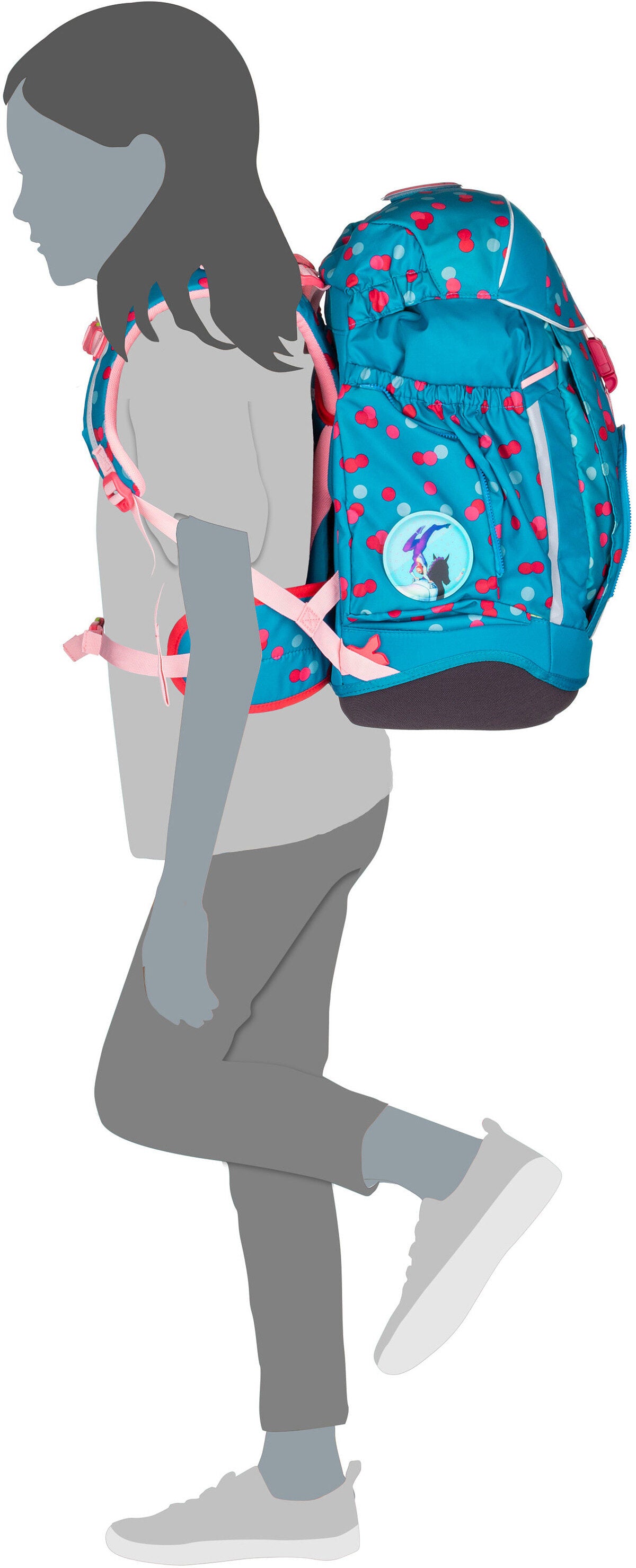 ergobag maxi Set PonyBäradies School Bag – Silhouette View
