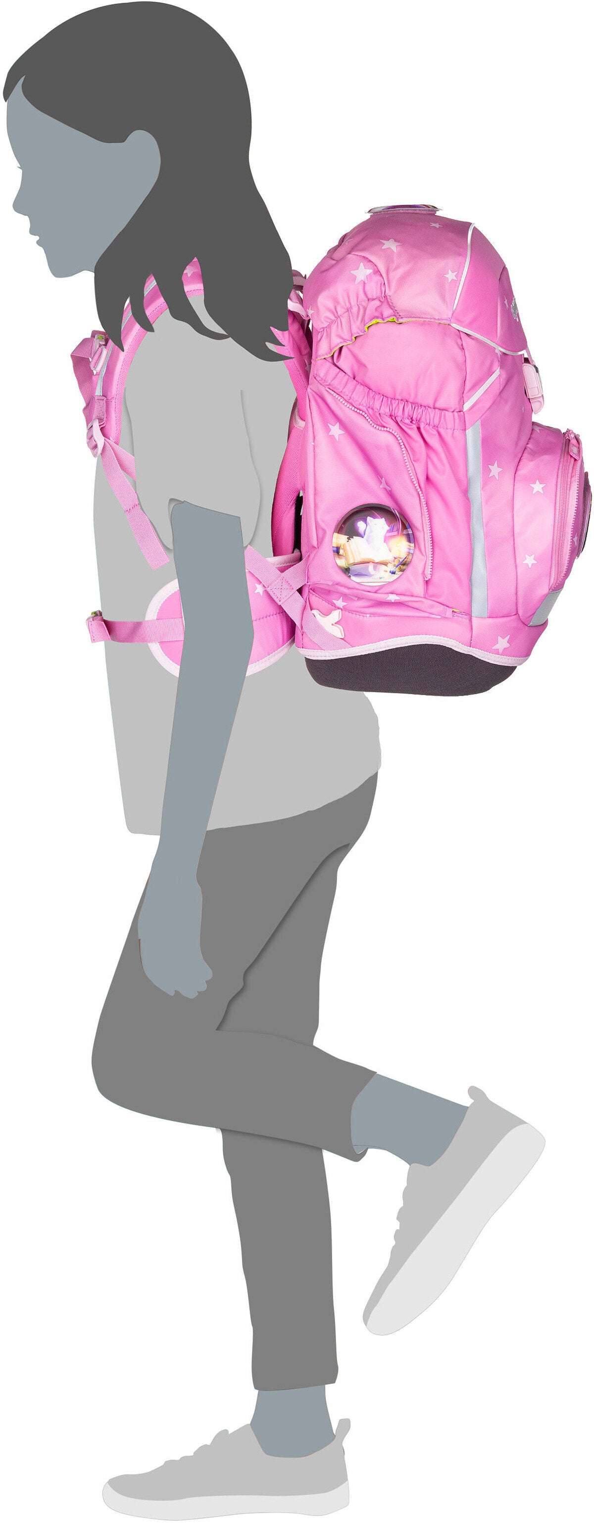 ergobag pack Set WolkenzauBär Schooltas – Silhouetweergave