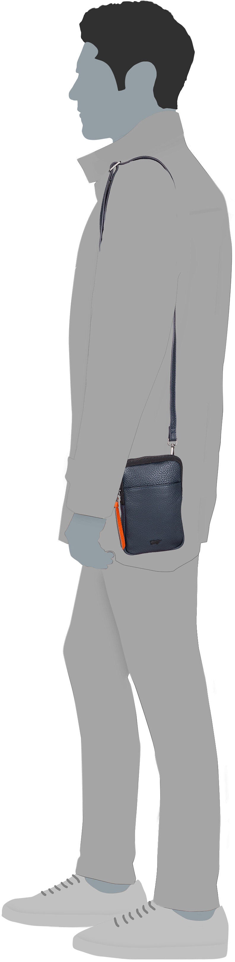 Braun Büffel Novara Phone Pouch Dunkelblau Custodie per telefono – Vista Silhouette