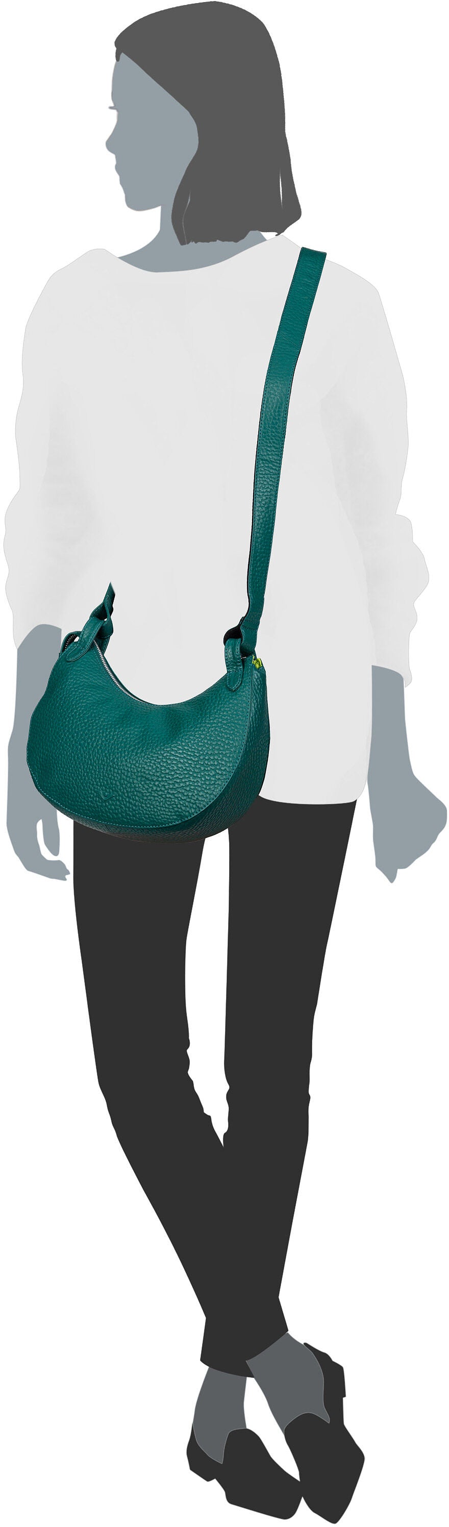 Voi Romy 22142 Smaragd Sac bandoulière – Vue Silhouette