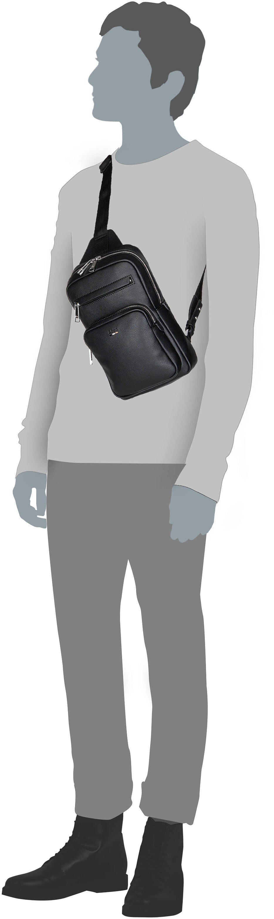 BOSS Ray Monostrap 50523410 Black - Sling Bag | Sakoi