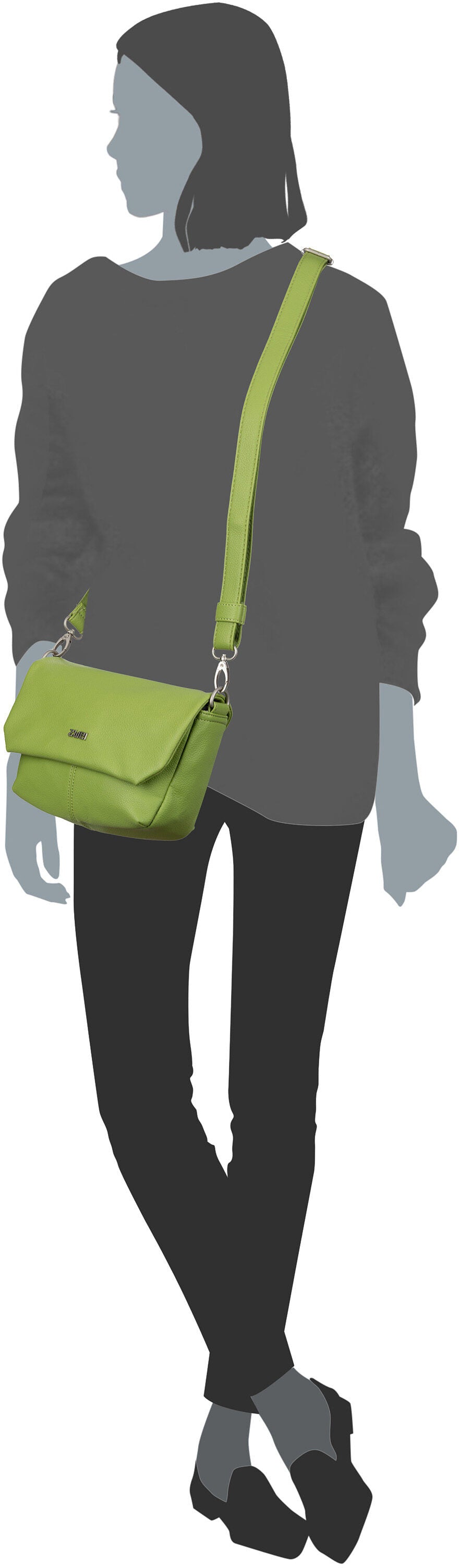 zwei Mademoiselle M40 Gold Bolso bandolera – Vista Silueta