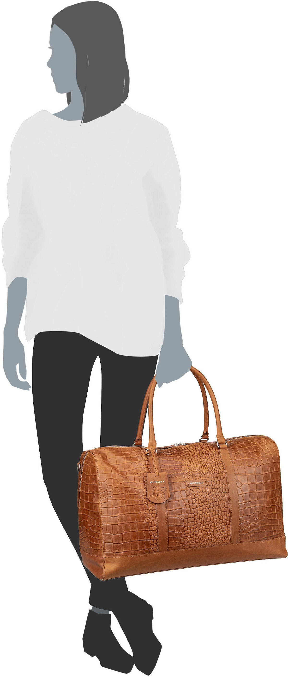 Burkely Cool Colbie 1000852 Cognac Fin de semana – Vista Silueta