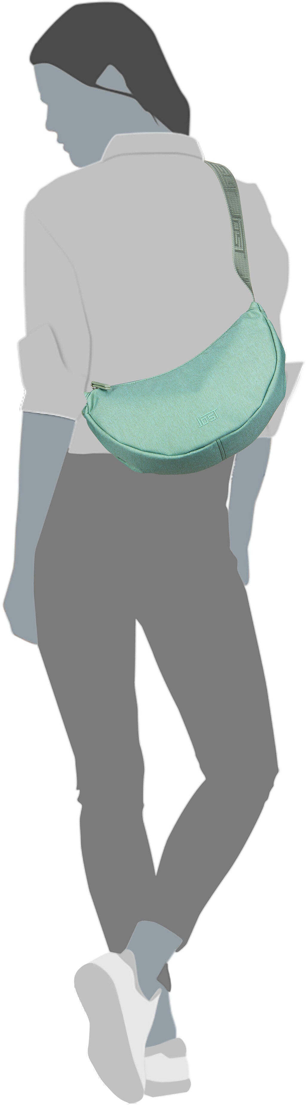 Jost Bergen 1464 Light Grey Sac bandoulière – Vue Silhouette