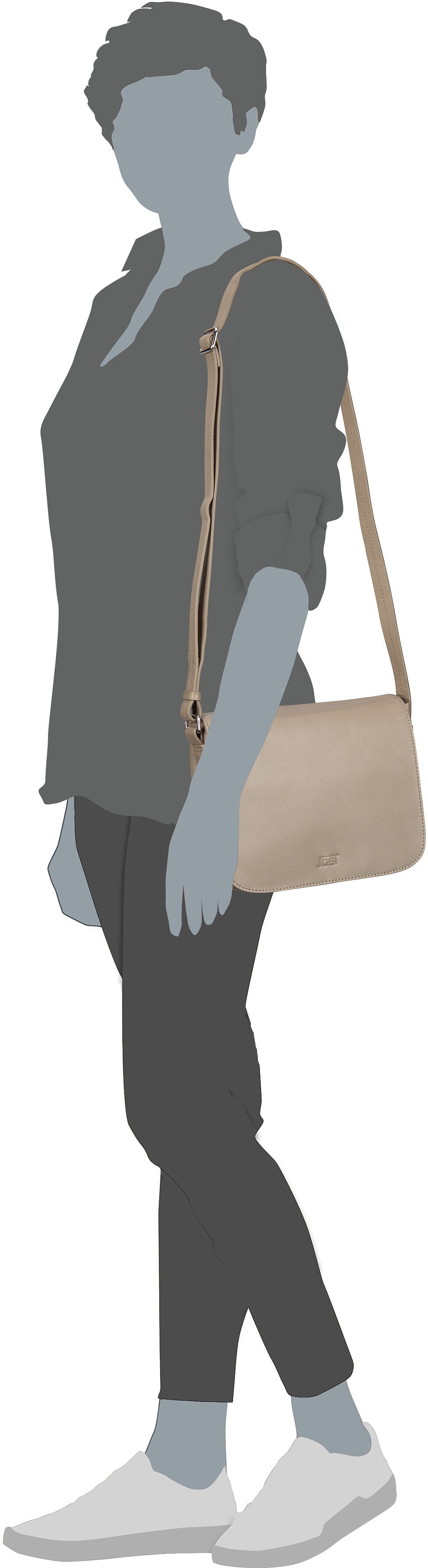 Jost Arva 4318 Schwarz Borsa a tracolla – Vista Silhouette
