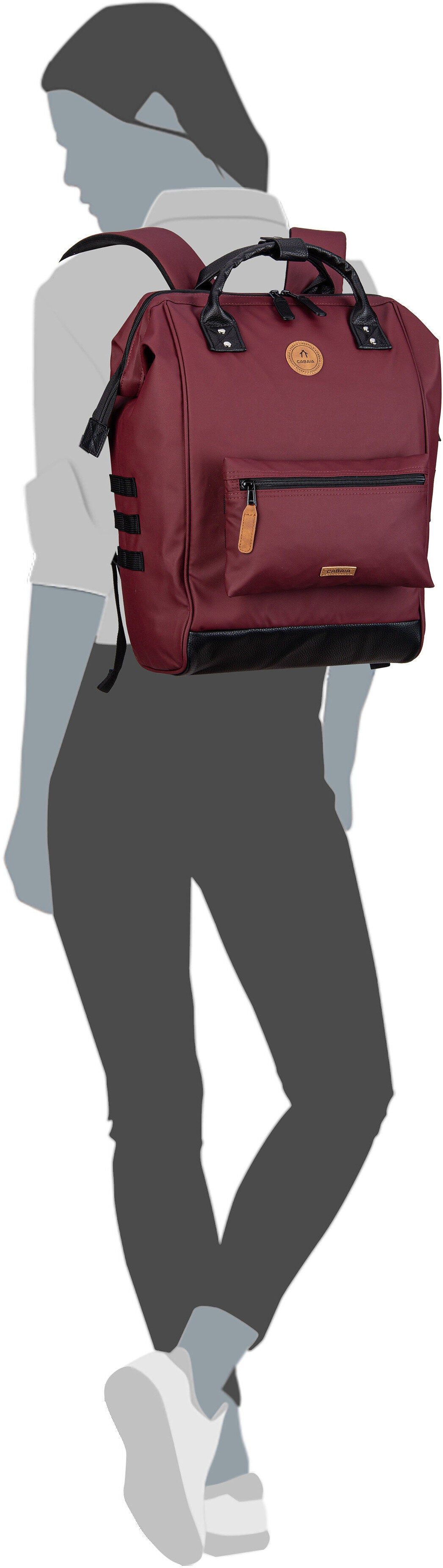 Cabaia Adventurer Recycled Waterproof Large Pau Sac a dos – Vue Silhouette