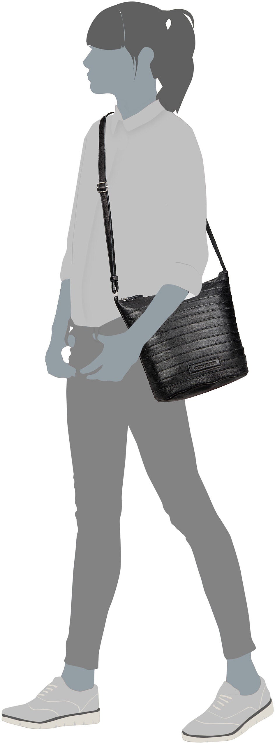Fredsbruder Gürtelinchen 926  Desert Brown Bolso bandolera – Vista Silueta