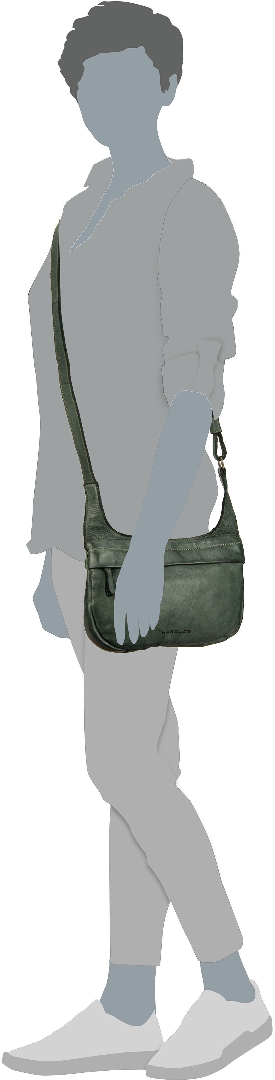 Harold's Submarine 83 Schwarz Borsa a tracolla – Vista Silhouette