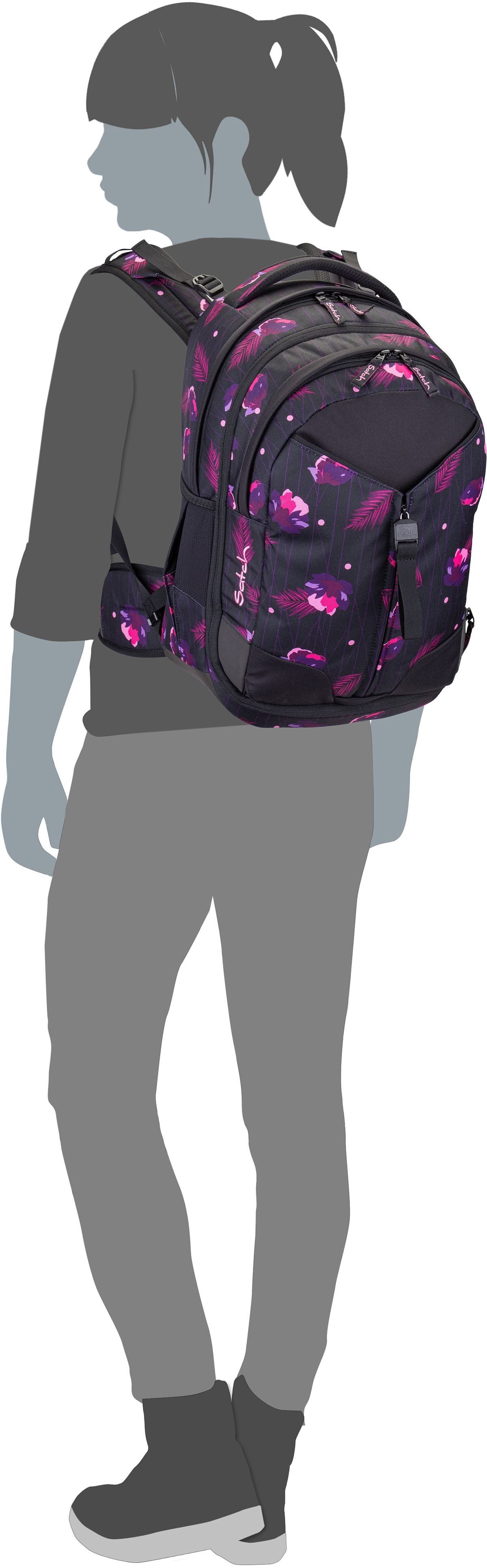 satch satch Match Seismic Green Schooltas – Silhouetweergave