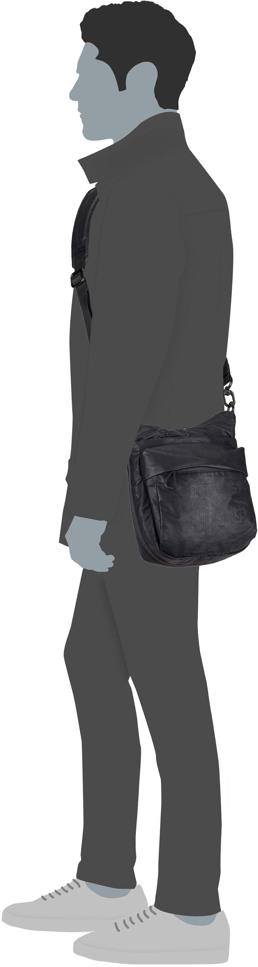 aunts & uncles Yura RE lite Sage Green  Sac à bandoulière – Vue Silhouette