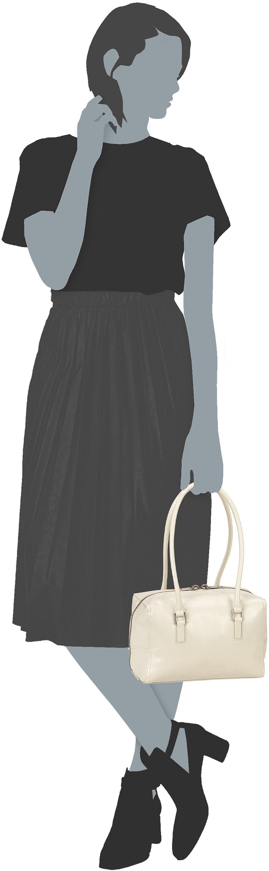 Liebeskind Berlin Kayla S Archive Milk Bolso de hombro – Vista Silueta