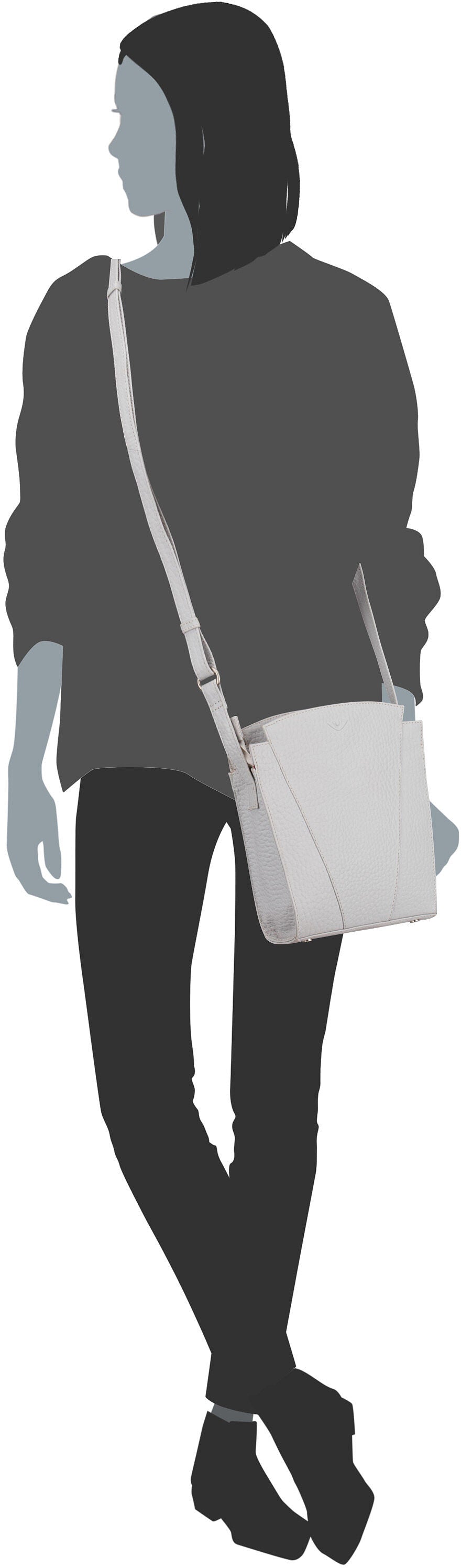 Voi Darlene 22154 Schwarz Crossbody Bag – Silhouette View