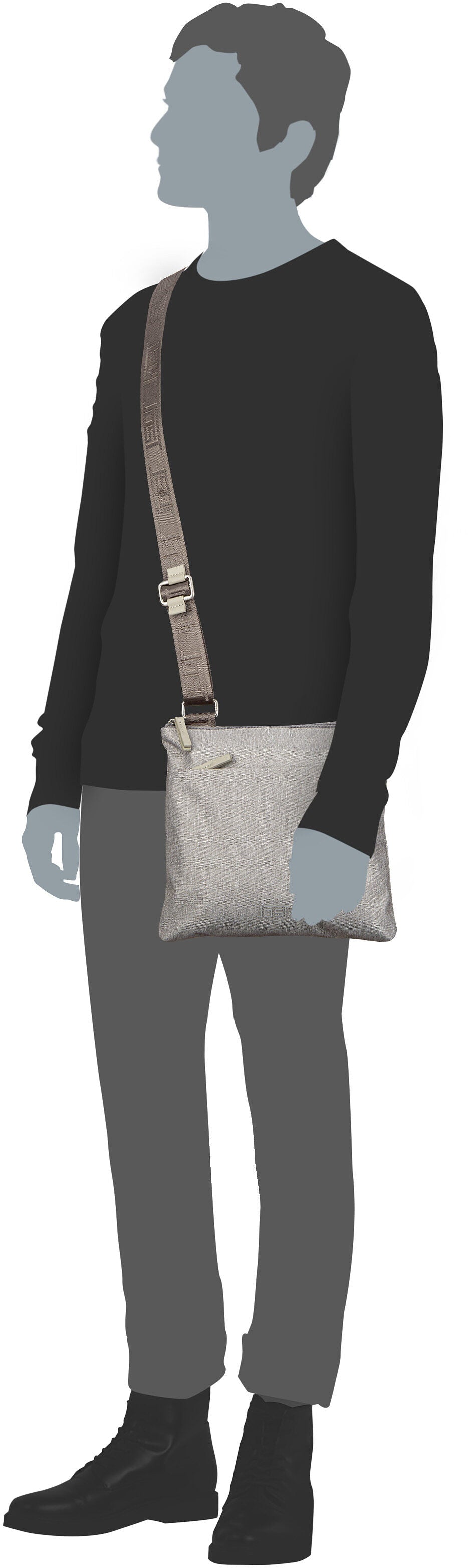 Jost Bergen 1600 Navy Crossbody Bag – Silhouette View