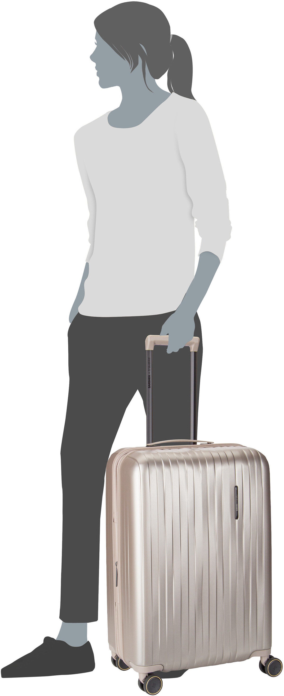 travelite Barbara Novelty 4W Trolley M Black Valigia – Vista Silhouette