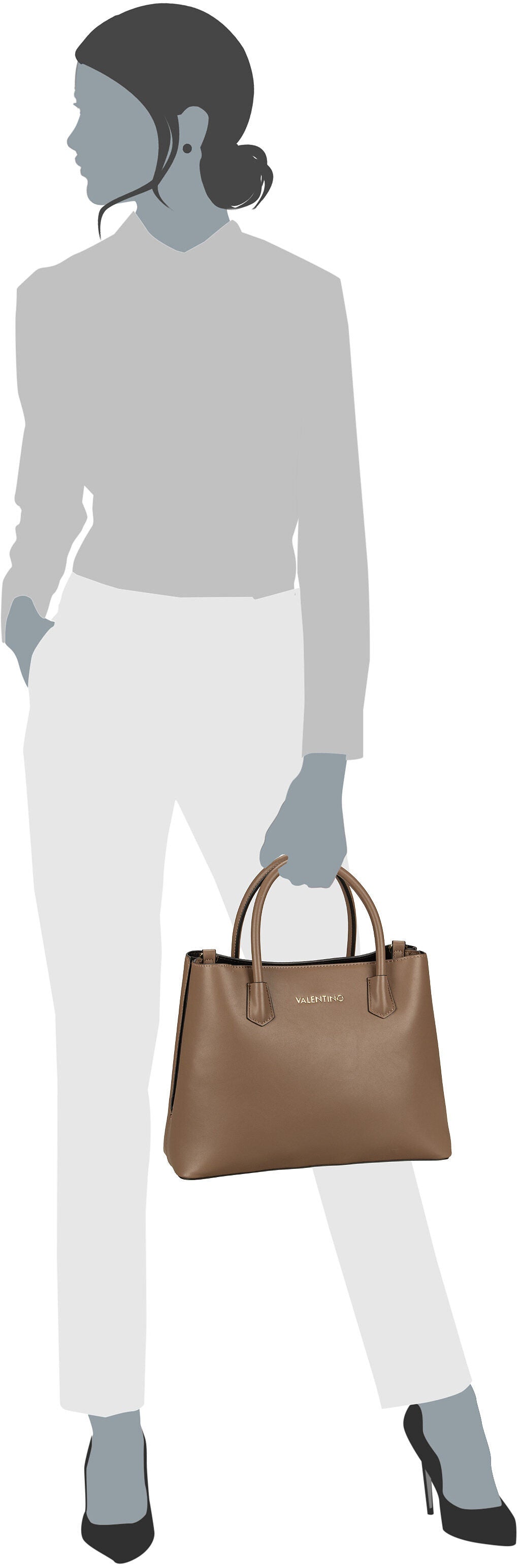 Valentino Faith RE L04 Taupe Cartera – Vista Silueta
