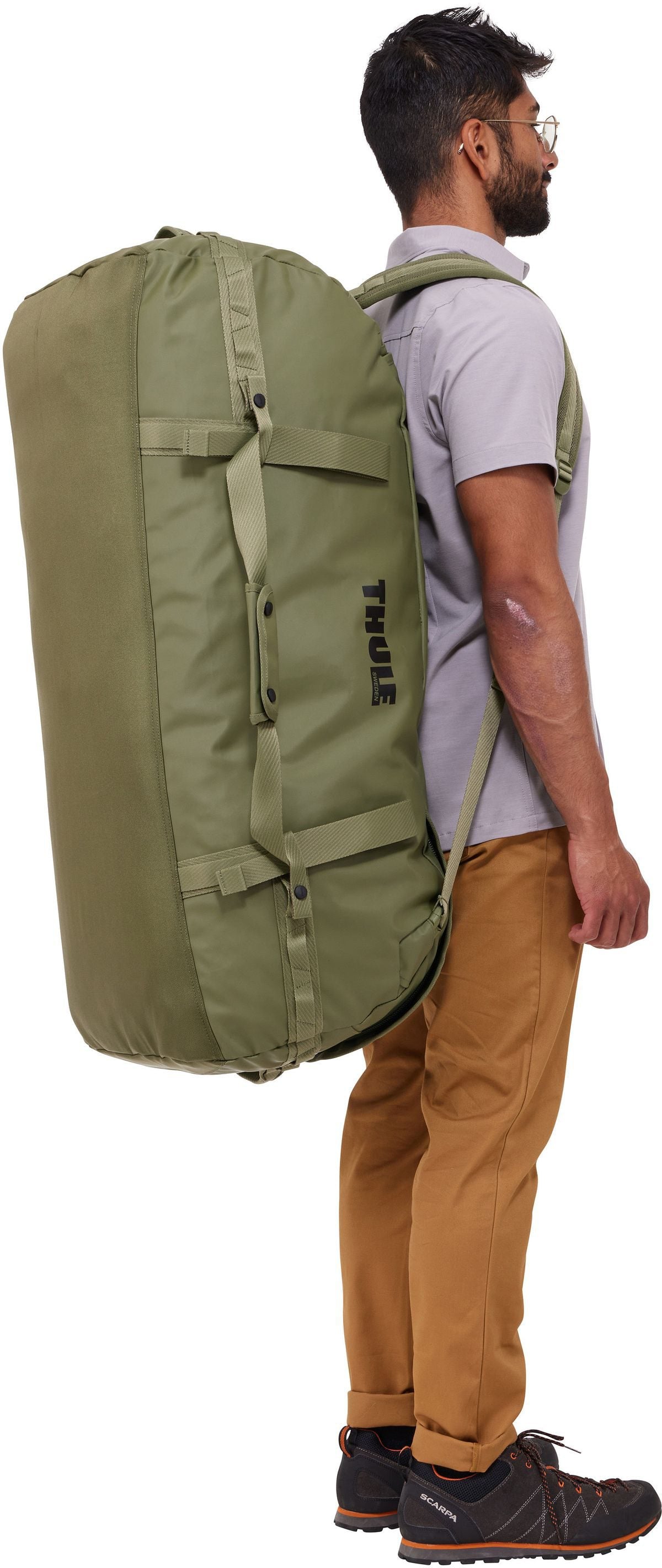 Thule Chasm 130L Olivine Dufflebag – Vue Silhouette