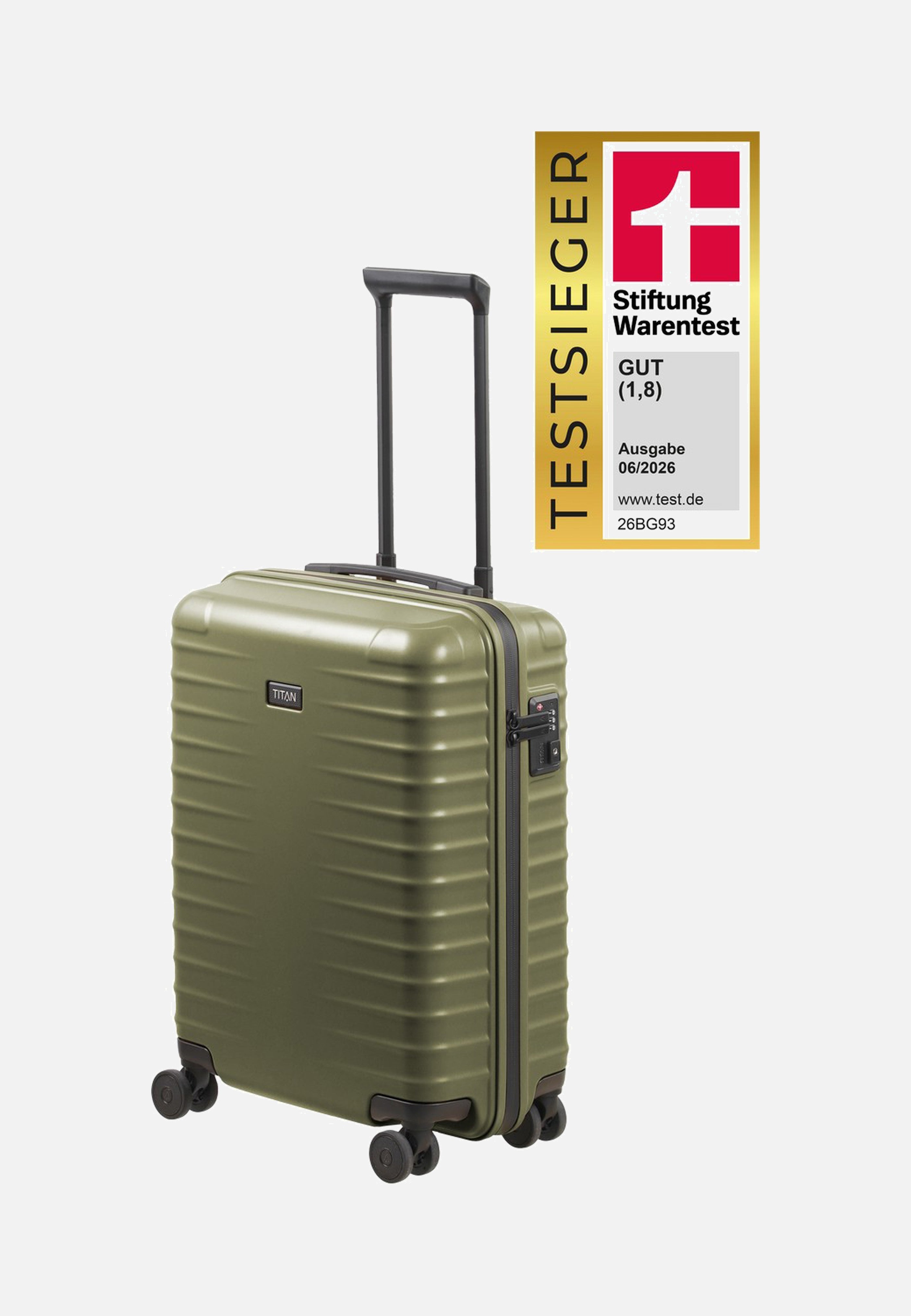 Titan UPGRADE 4w Trolley S20 Forest Green Suitcase