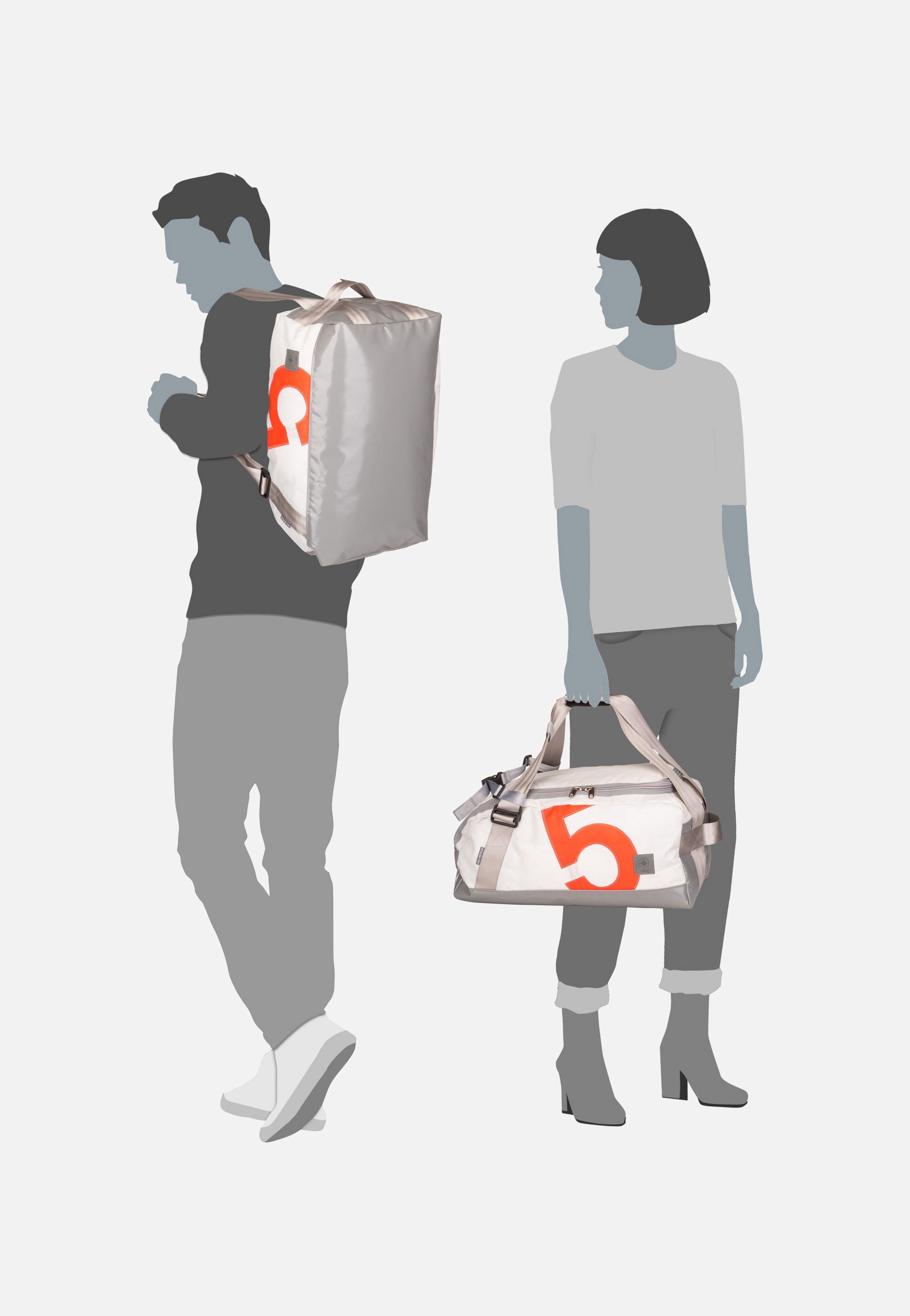 360Grad - Container Zahl Orange - Dufflebag | Neutral-Image