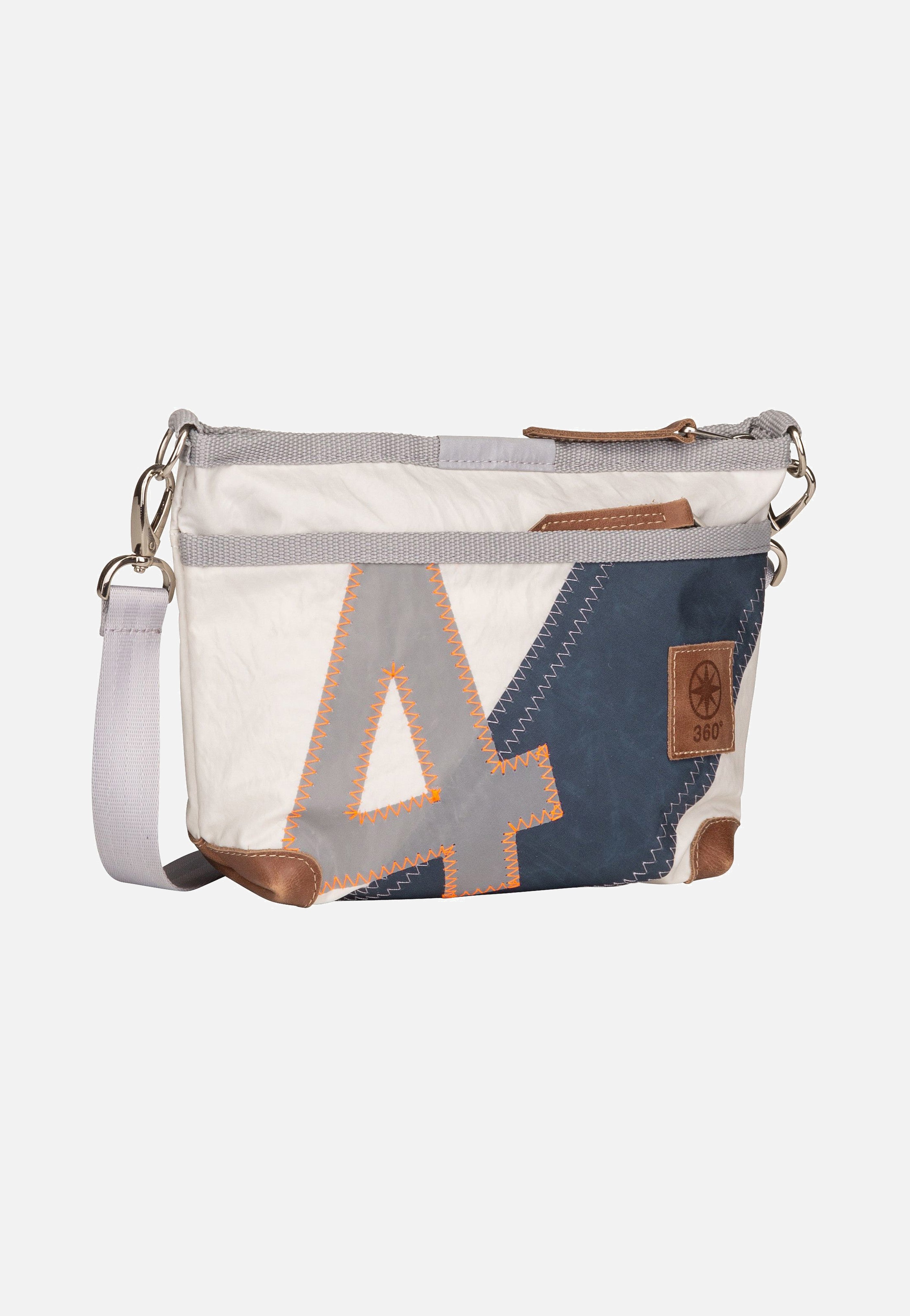 360Grad Deern Lütt Weiß/Blau mit hellgrauer Zahl Pouch Bag