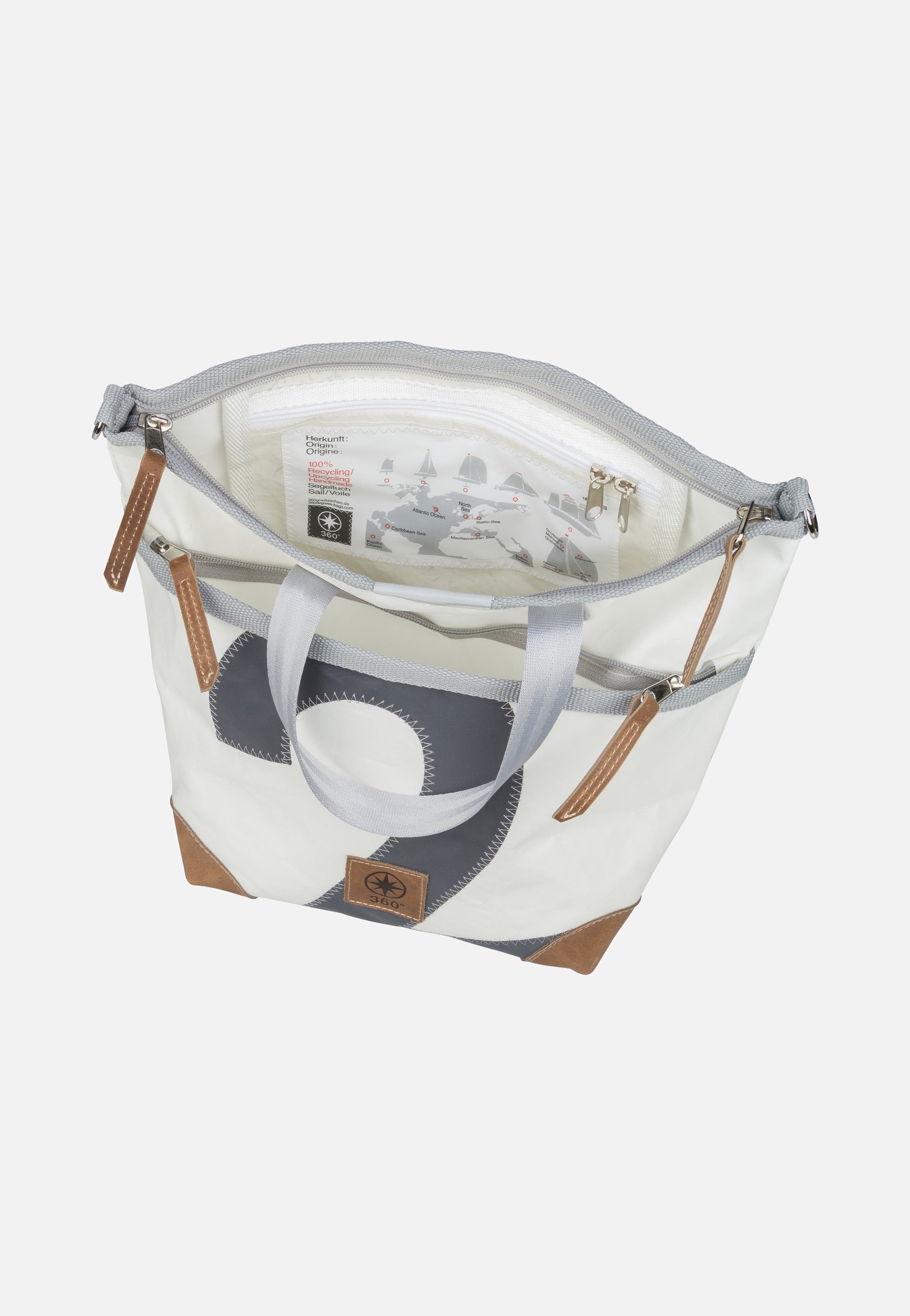 360Grad Deern Mini Weiß/Grau Tote Bag