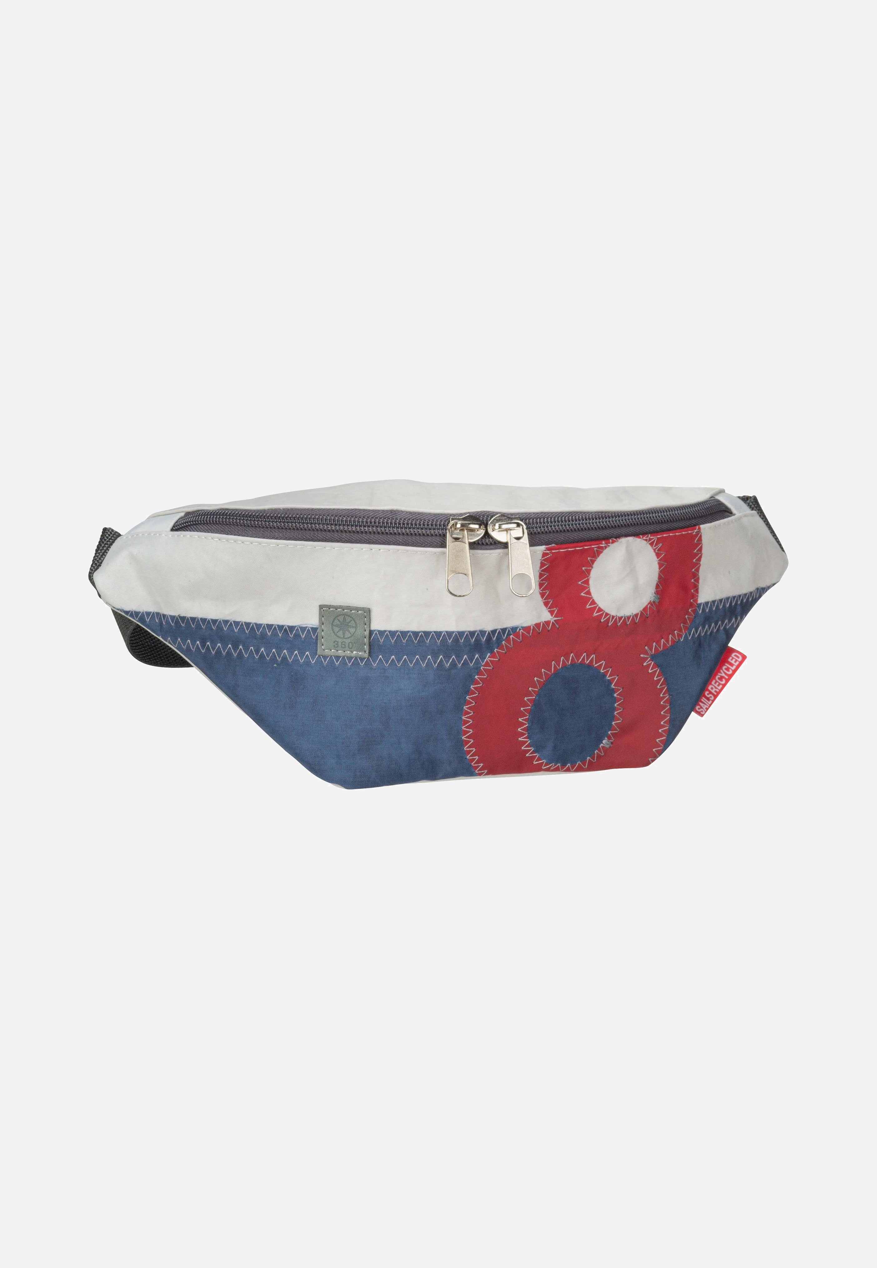 360Grad Knoten Weiß/Blau mit roter Zahl Fanny Pack