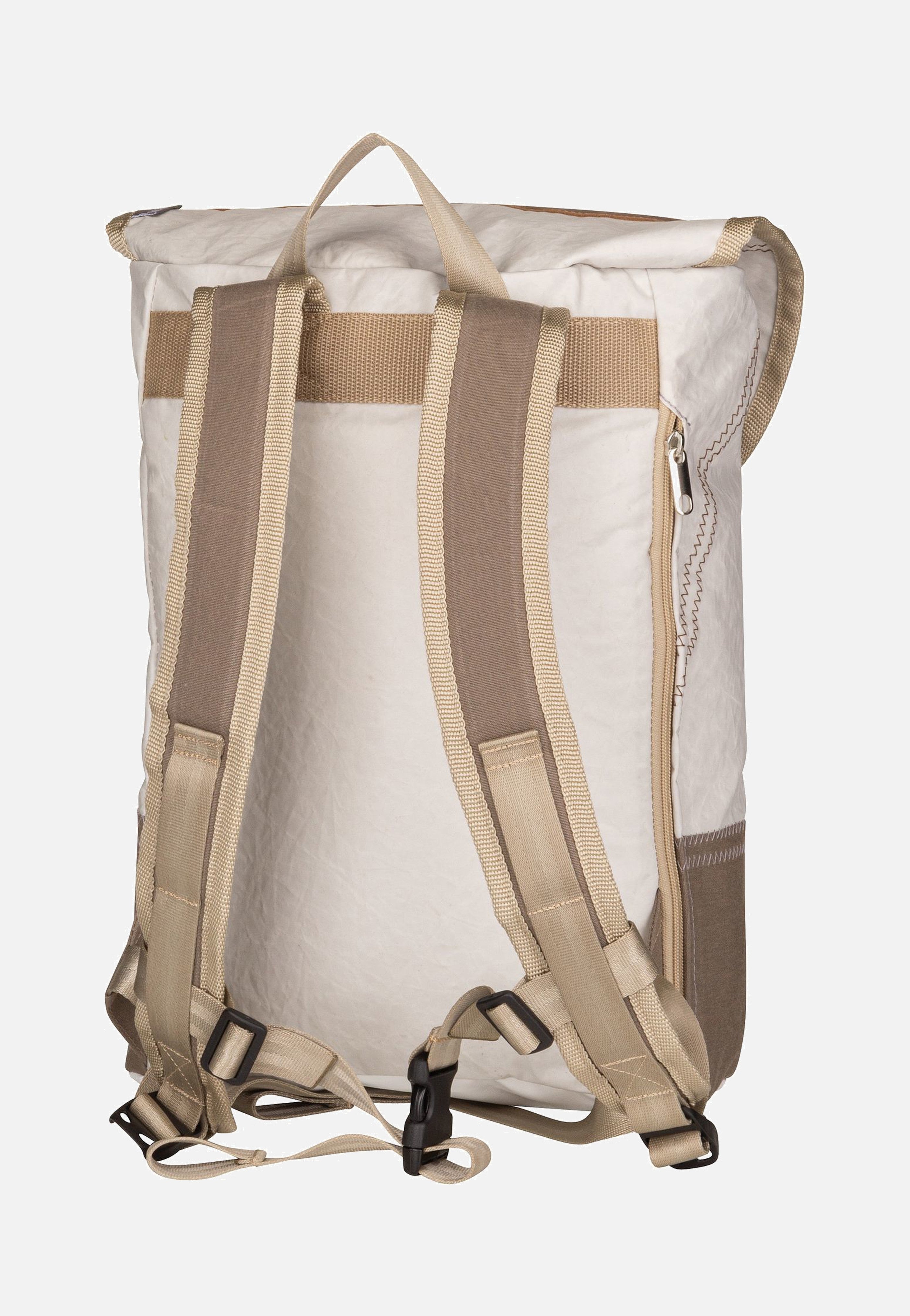 360Grad - Landgang Mini Weiß/Balken Taupe - Backpack | Neutral-Image