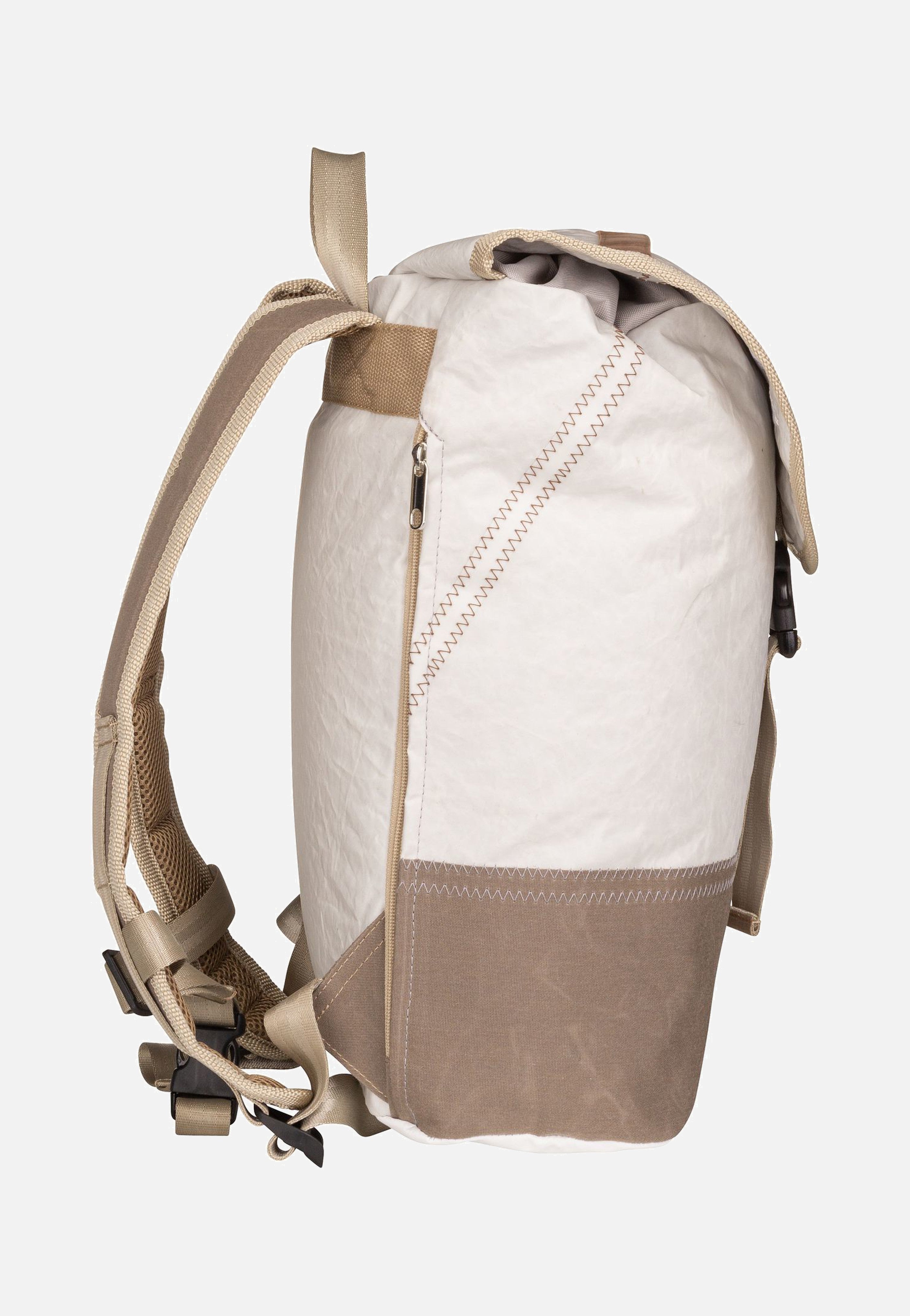 360Grad - Landgang Mini Weiß/Balken Taupe - Backpack | Neutral-Image