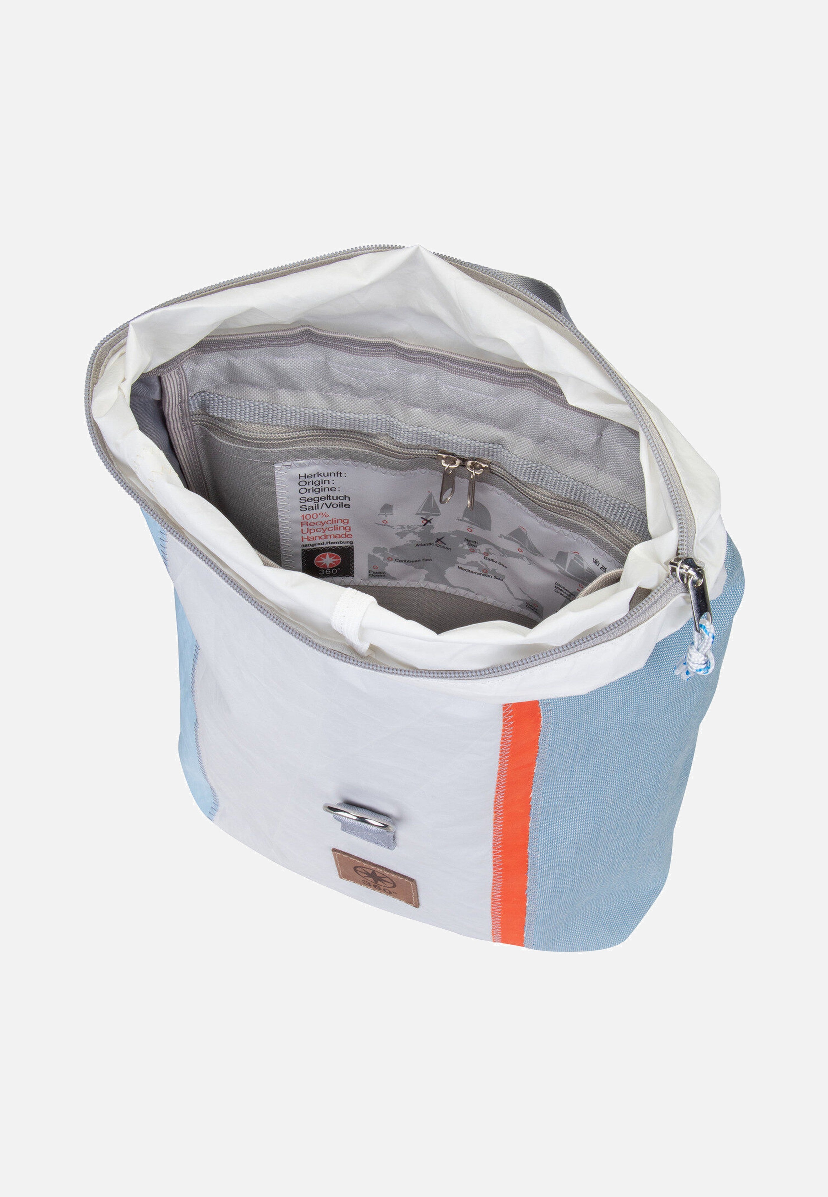 360Grad Möwe Weel-Weiß/Hellblau/Orange/Gelb Backpack