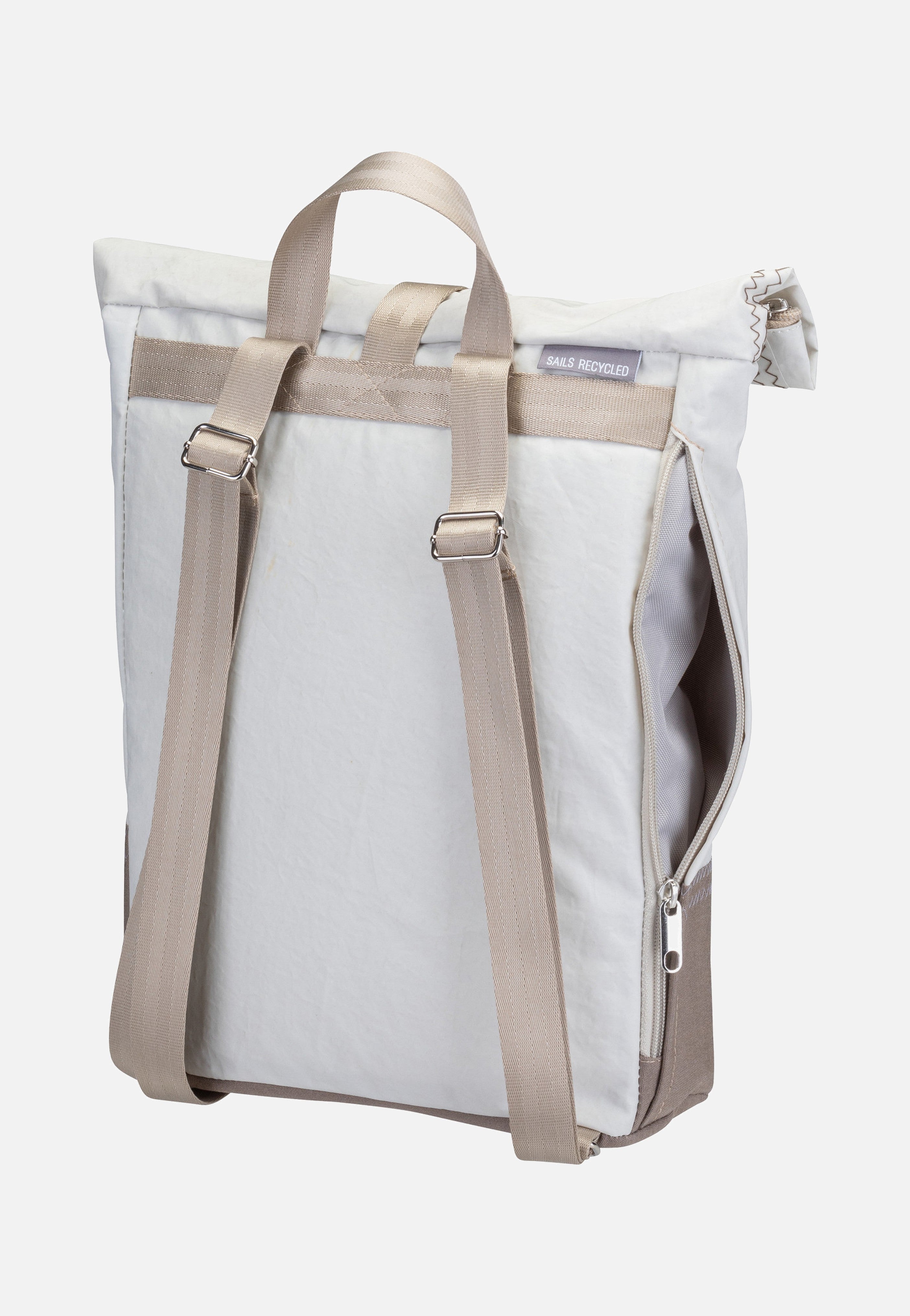 360Grad - Möwe Weiß/Balken Persenning Taupe - Backpack | Neutral-Image