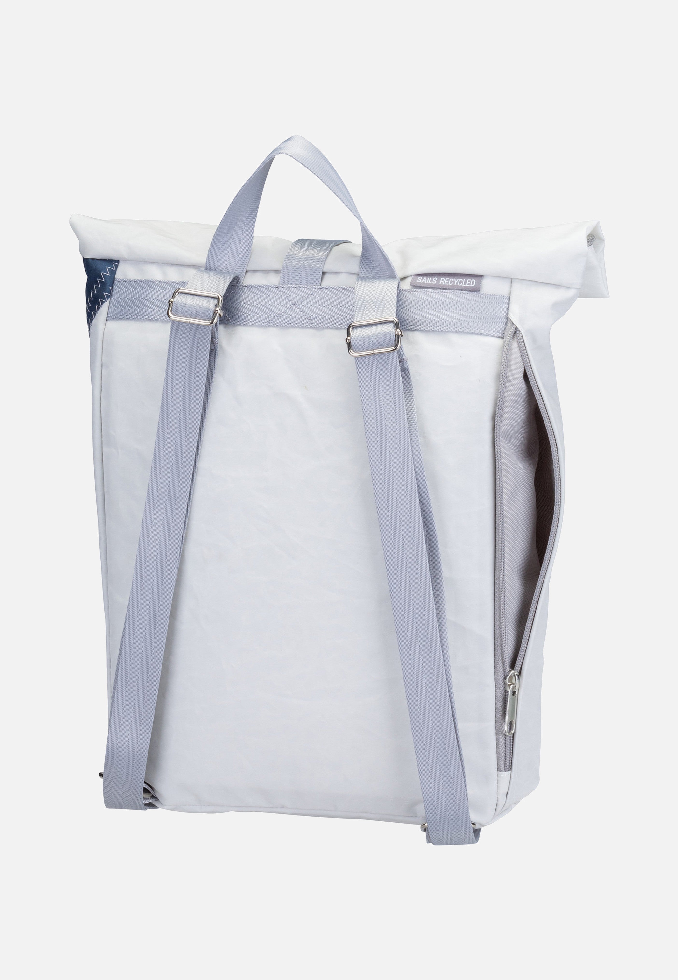 360Grad Möwe Weiß/Streifen Blau/Zahl Grau Backpack