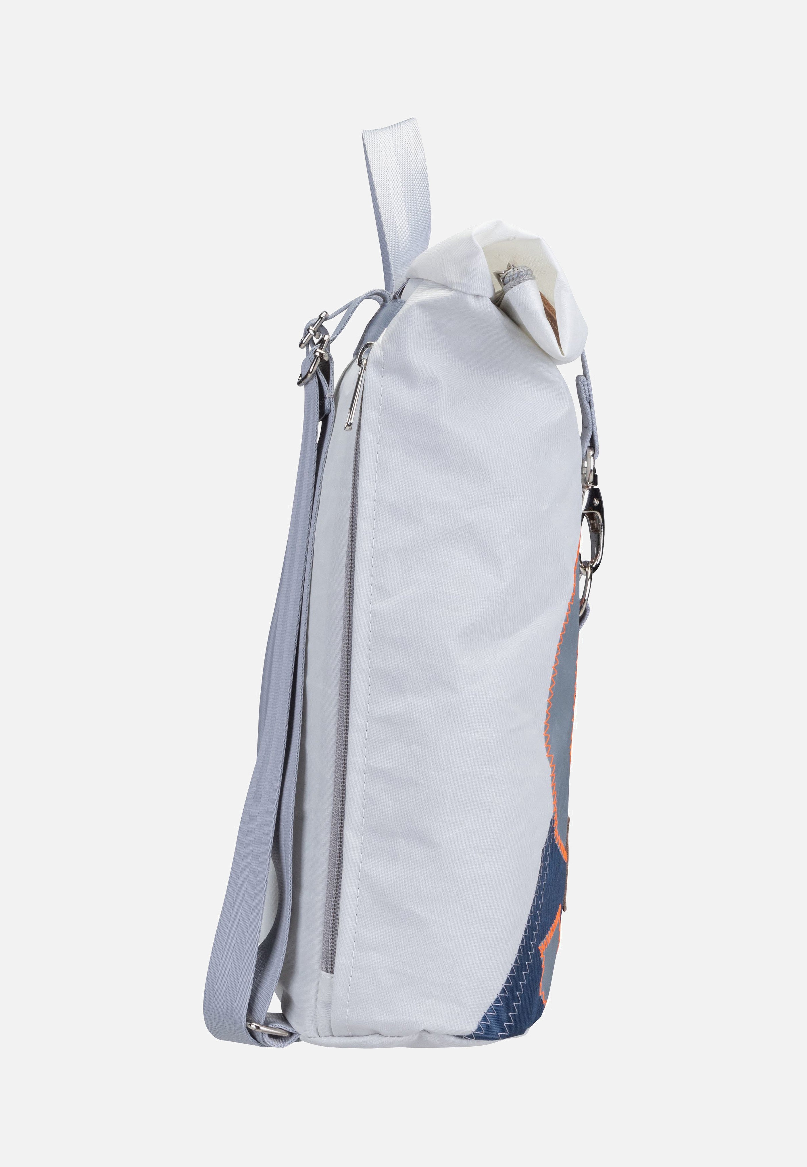 360Grad Möwe Weiß/Streifen Blau/Zahl Grau Backpack