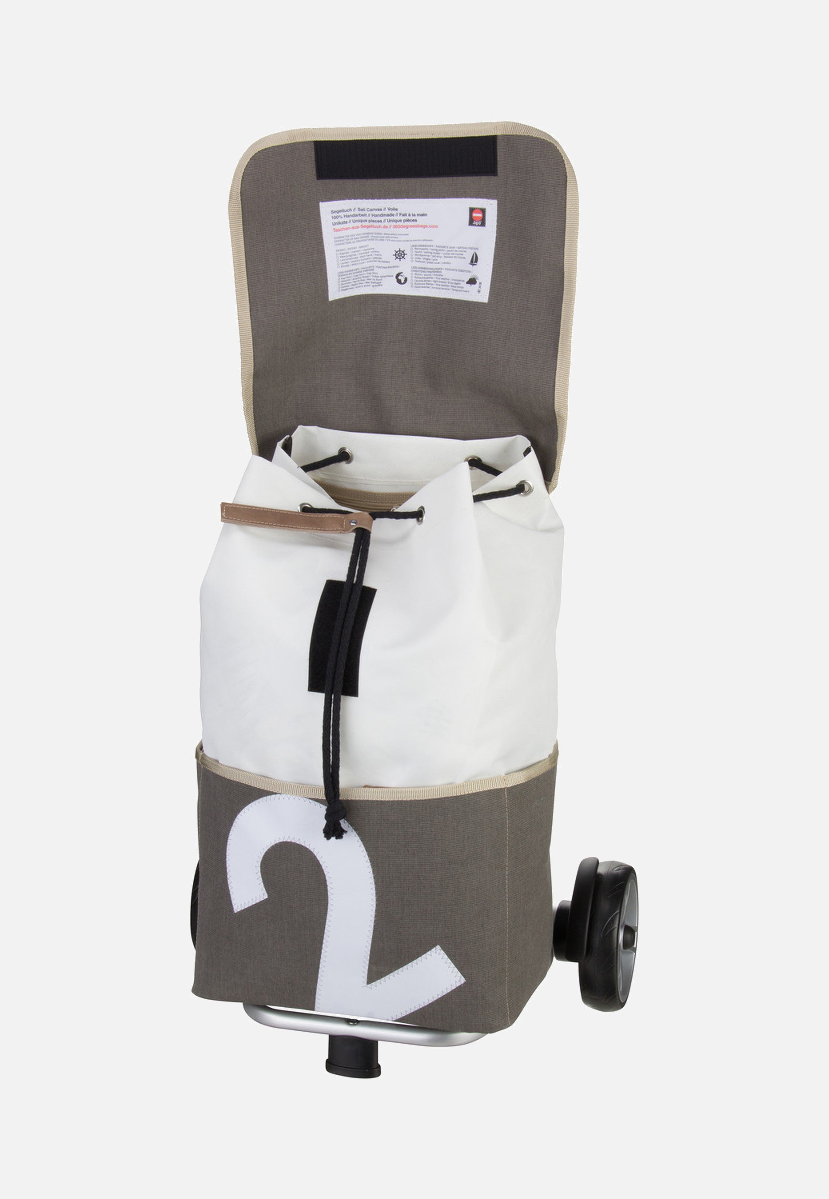 360Grad - Mole Tweed Weiß - Shopping Trolley | Neutral-Image