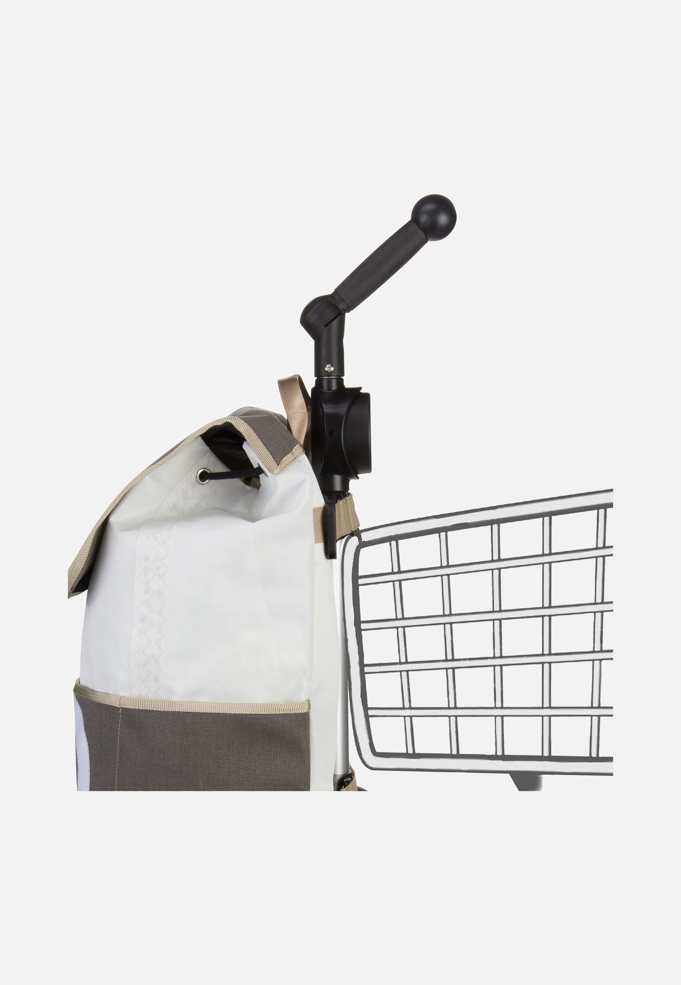 360Grad - Mole Tweed Weiß - Shopping Trolley | Neutral-Image